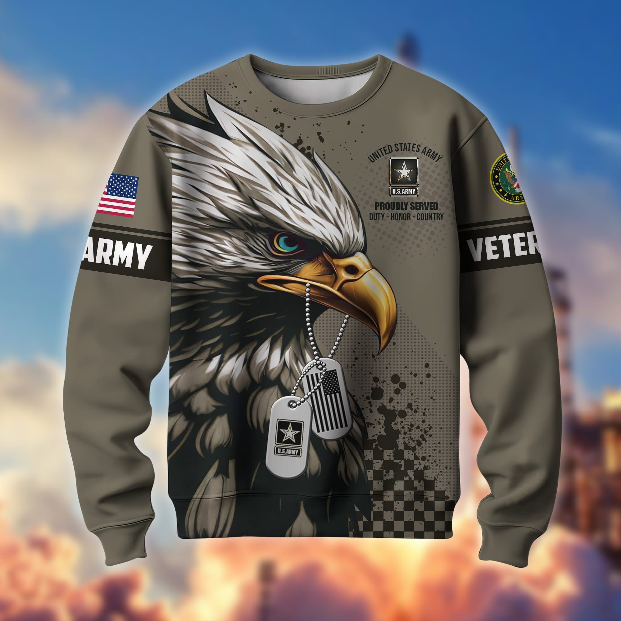 Premium Eagle US Veterans Sweatshirt APVC230102