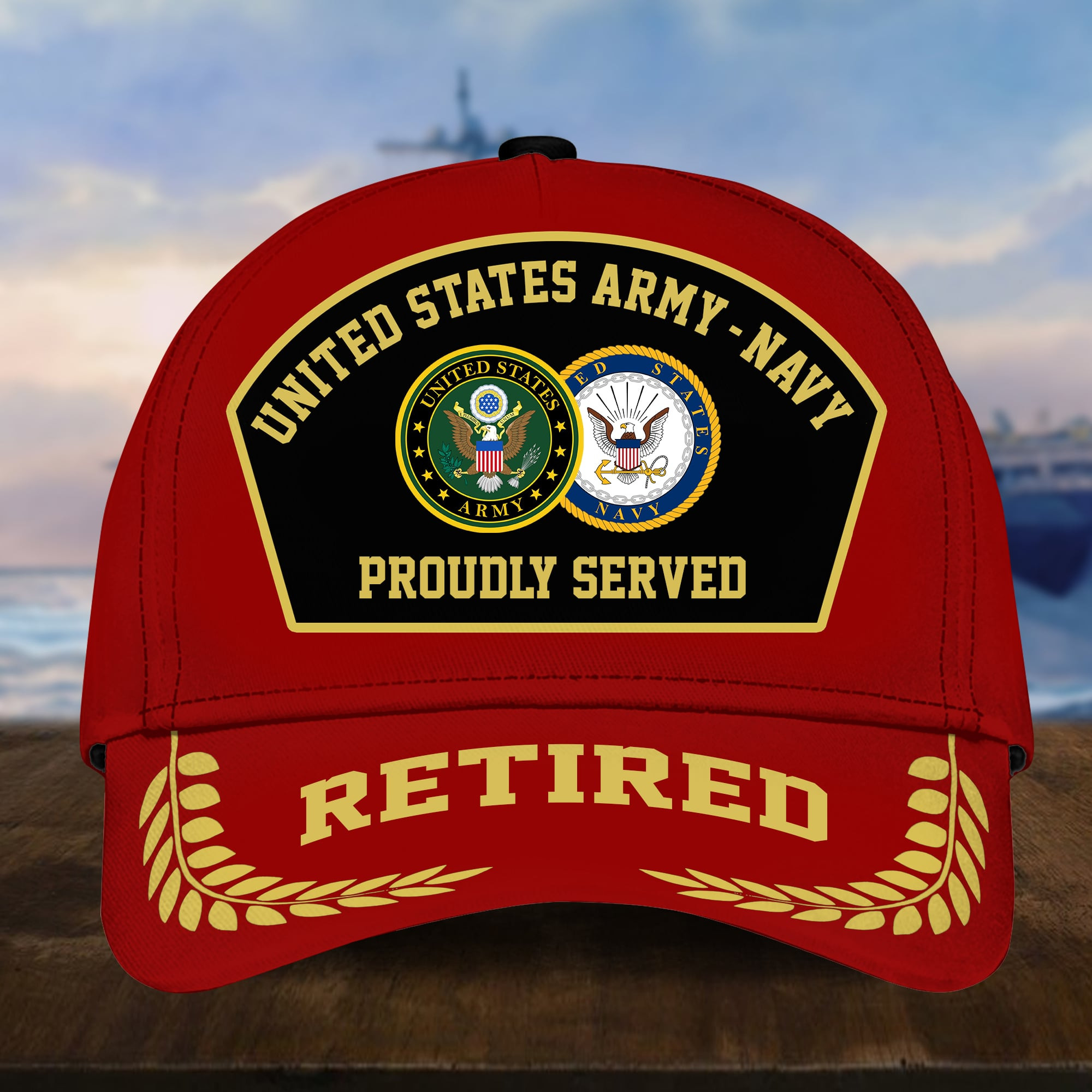 Premium United States Army – Navy Retired Cap APVC230410