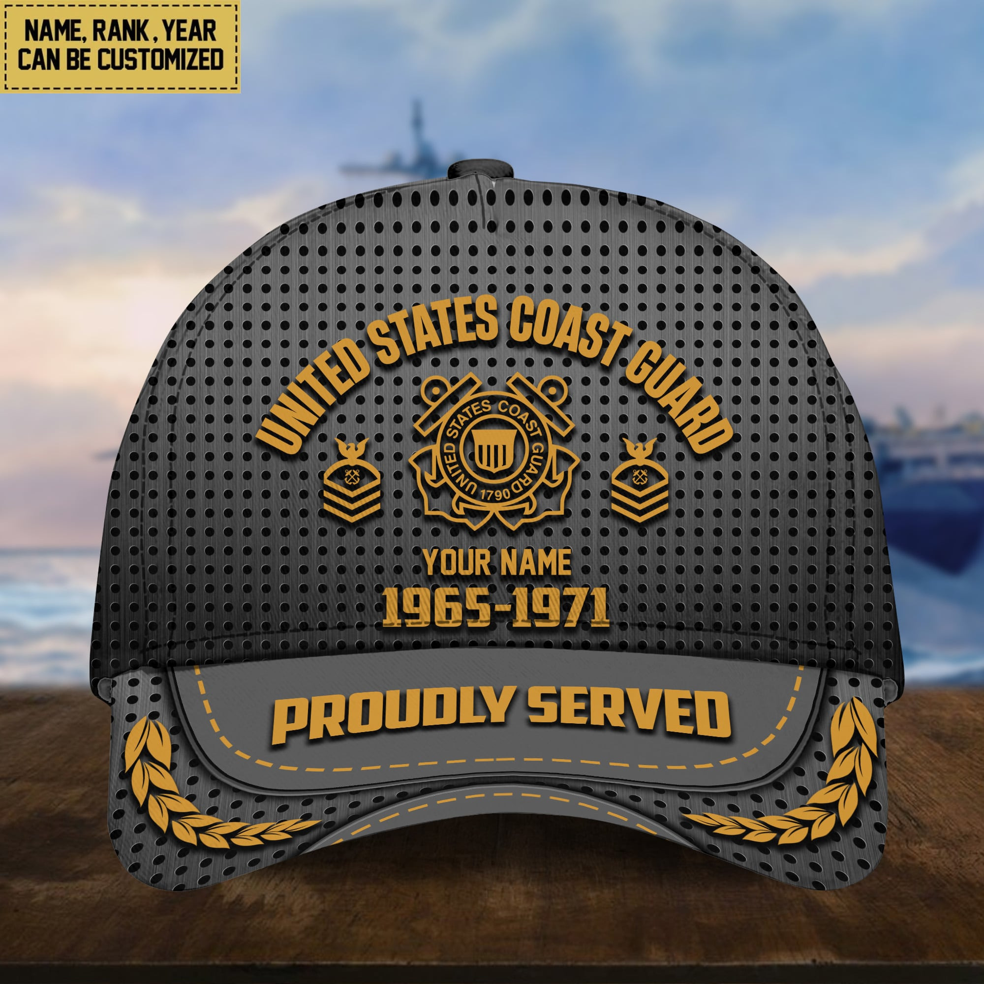 USCG Veterans Personalized Baseball Cap, Gift For Veterans Day, Father’s Day, Memorial Day VPVC000205
