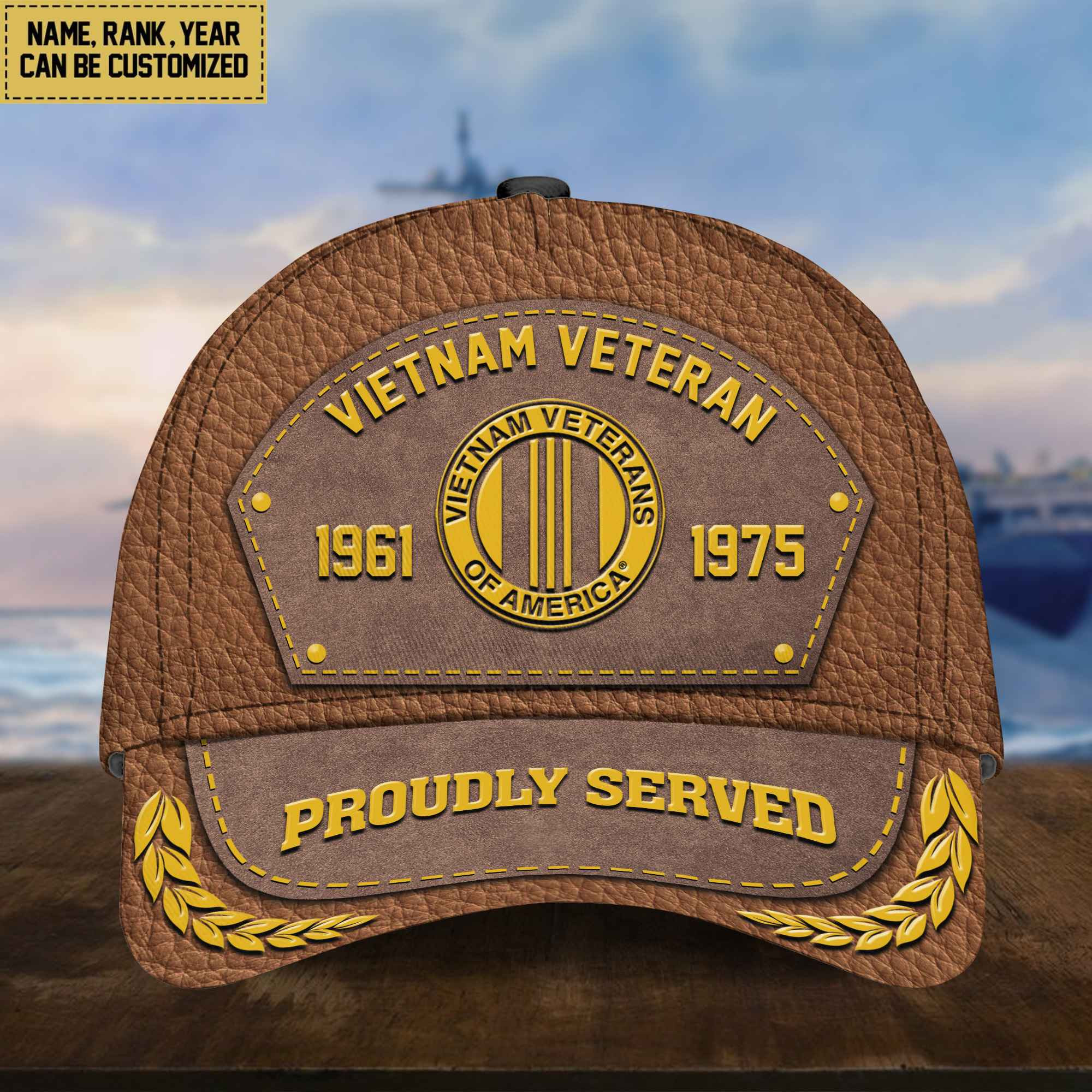 Customized Vietnam Veteran Cap, Gift For Veterans Day, Father’s Day, Memorial Day VPVC000406