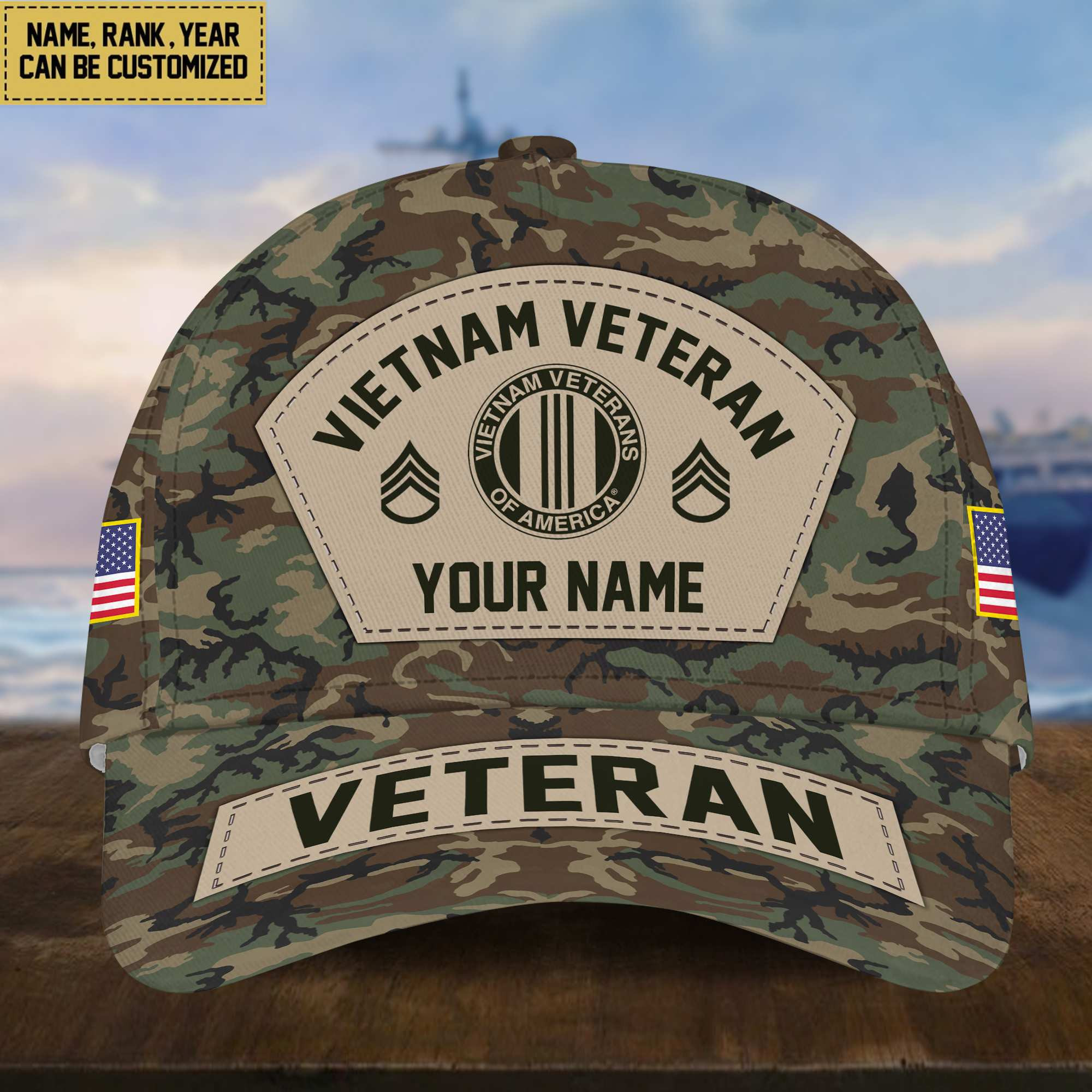 Personalized Vietnam Veteran Hat – Custom Military Rank Name And Cap Printing VPVC001306