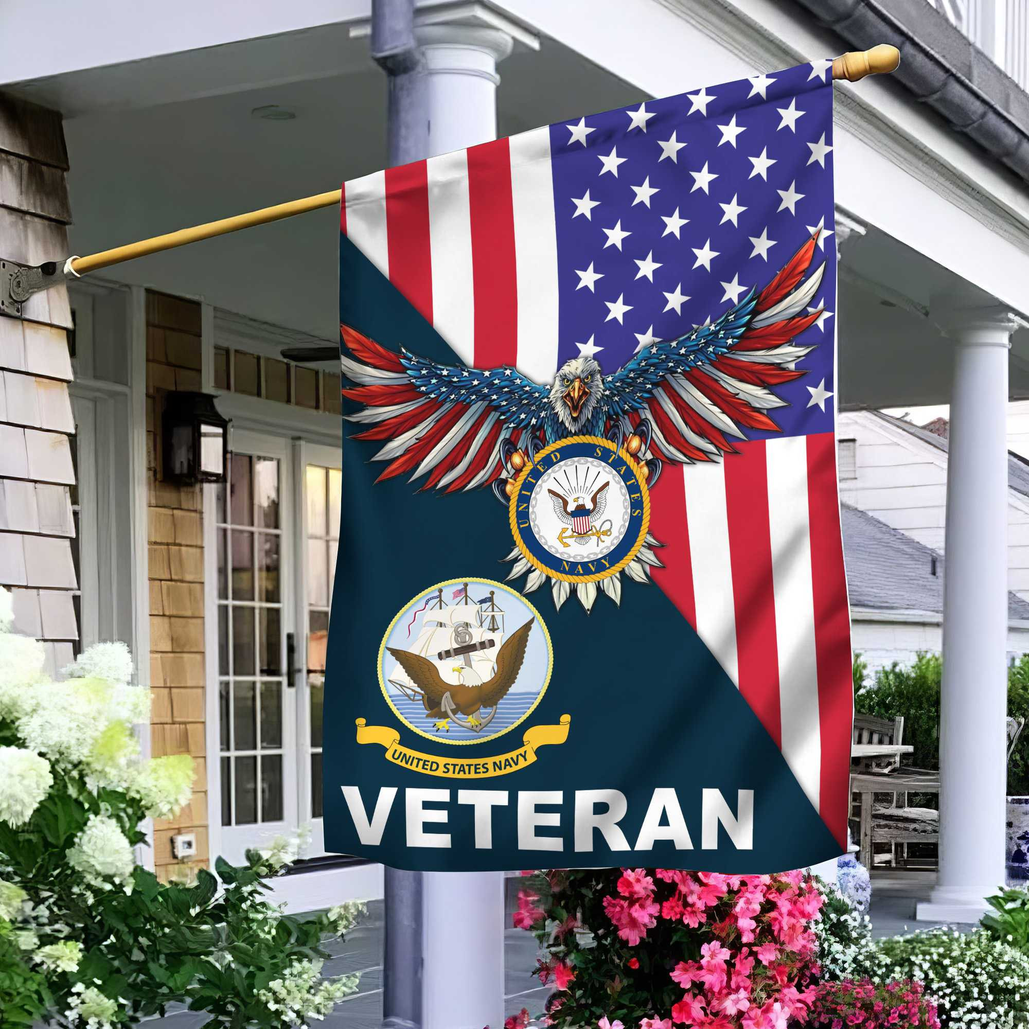 US Navy Veteran Garden Flag – House Flag VPVC100202