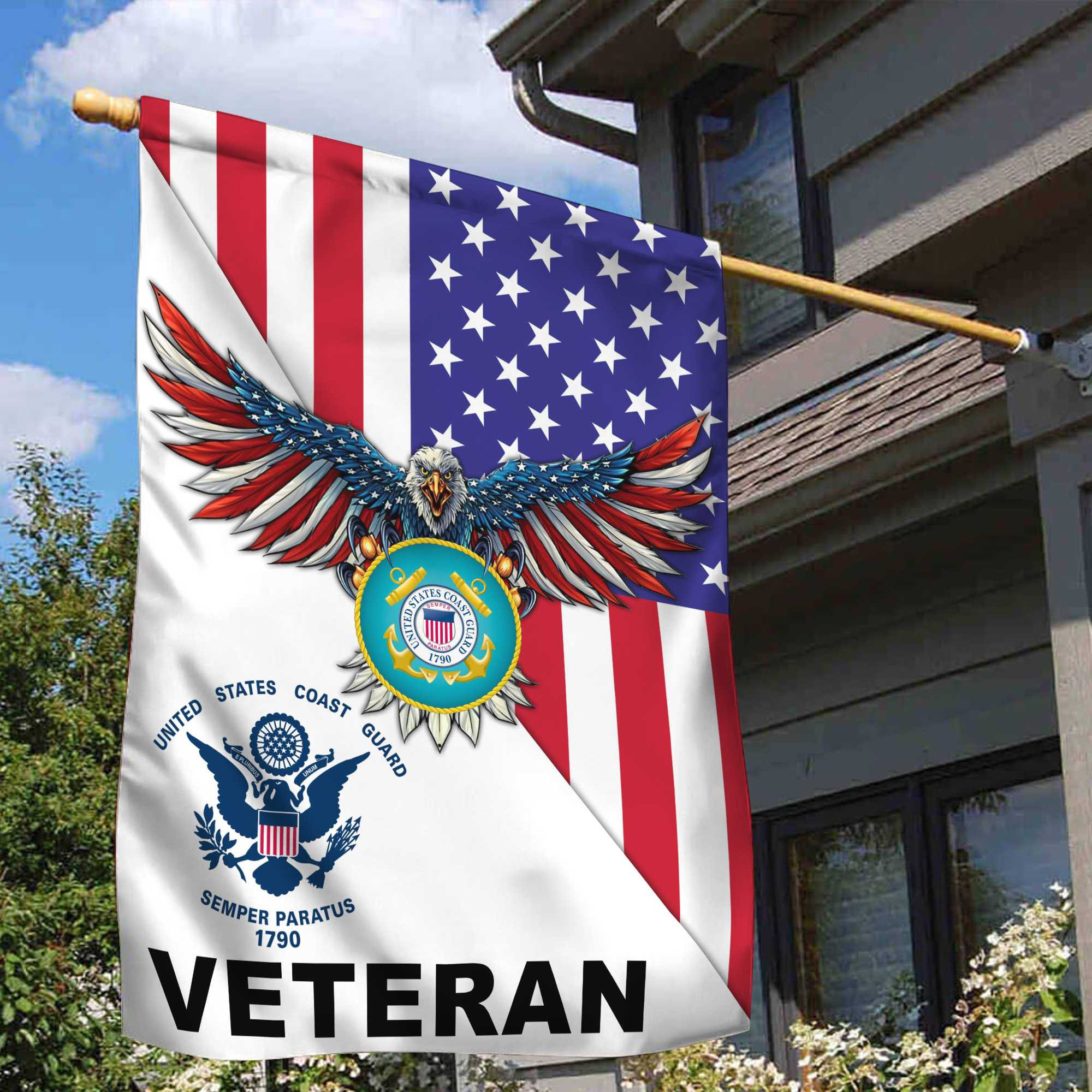 USCG Veteran Garden Flag – House Flag VPVC100205
