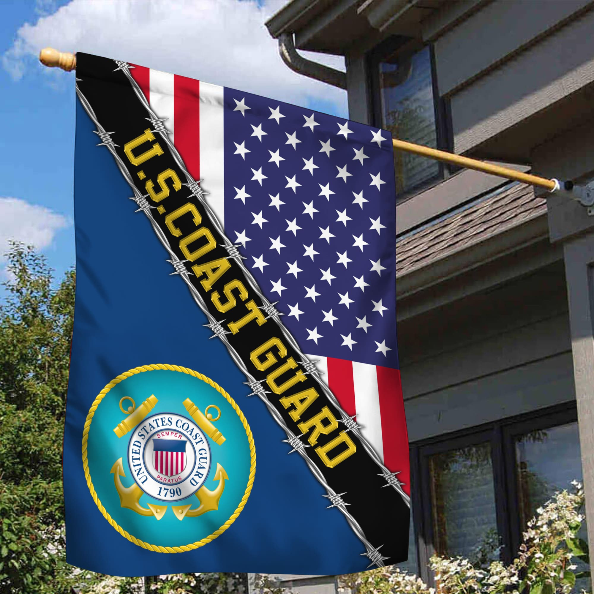 USCG Garden Flag – House Flag, Gift For Veterans Day, Father’s Day, Memorial Day VPVC100505