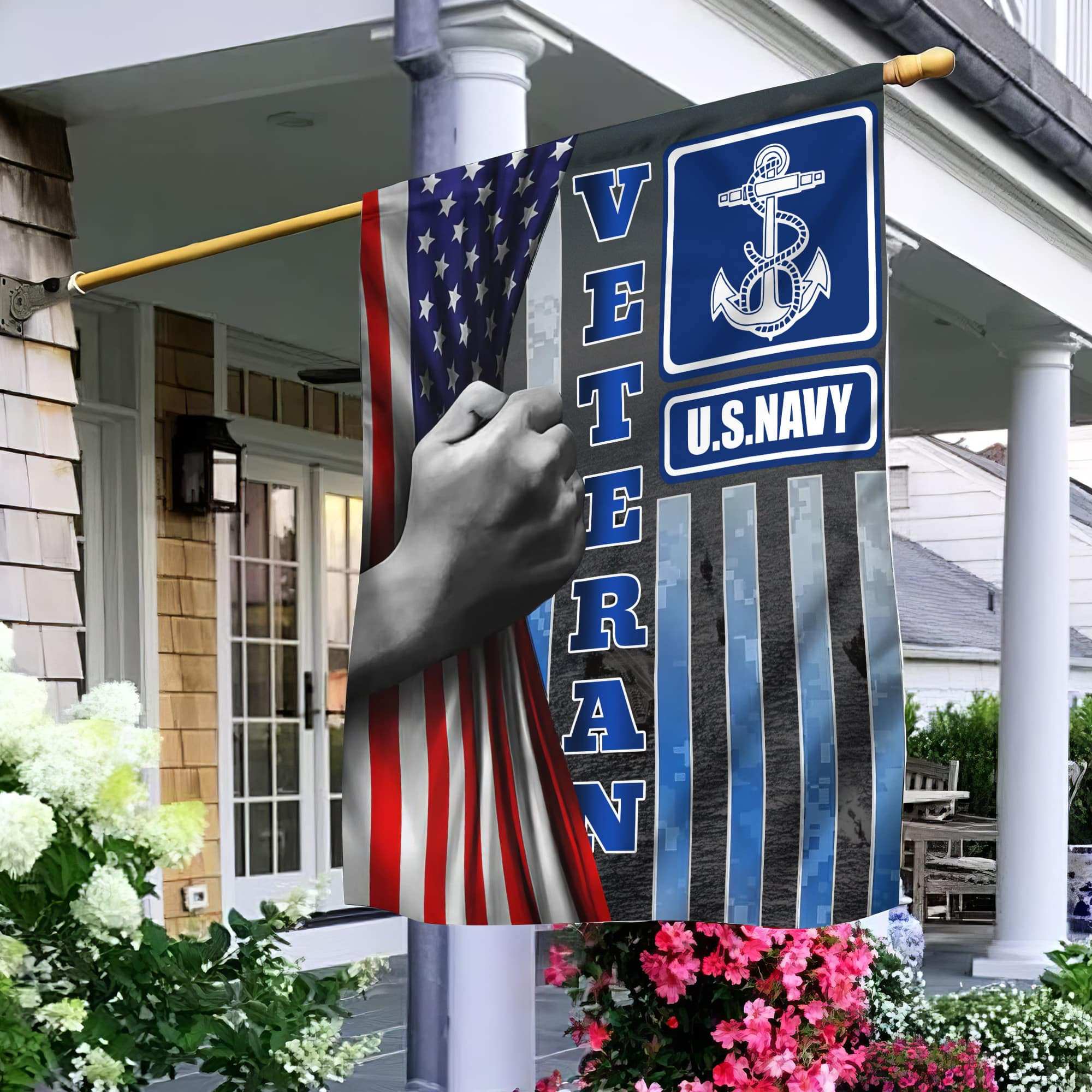 US Navy Garden Flag – House Flag, Gift For Veterans Day, Father’s Day, Memorial Day VPVC100602