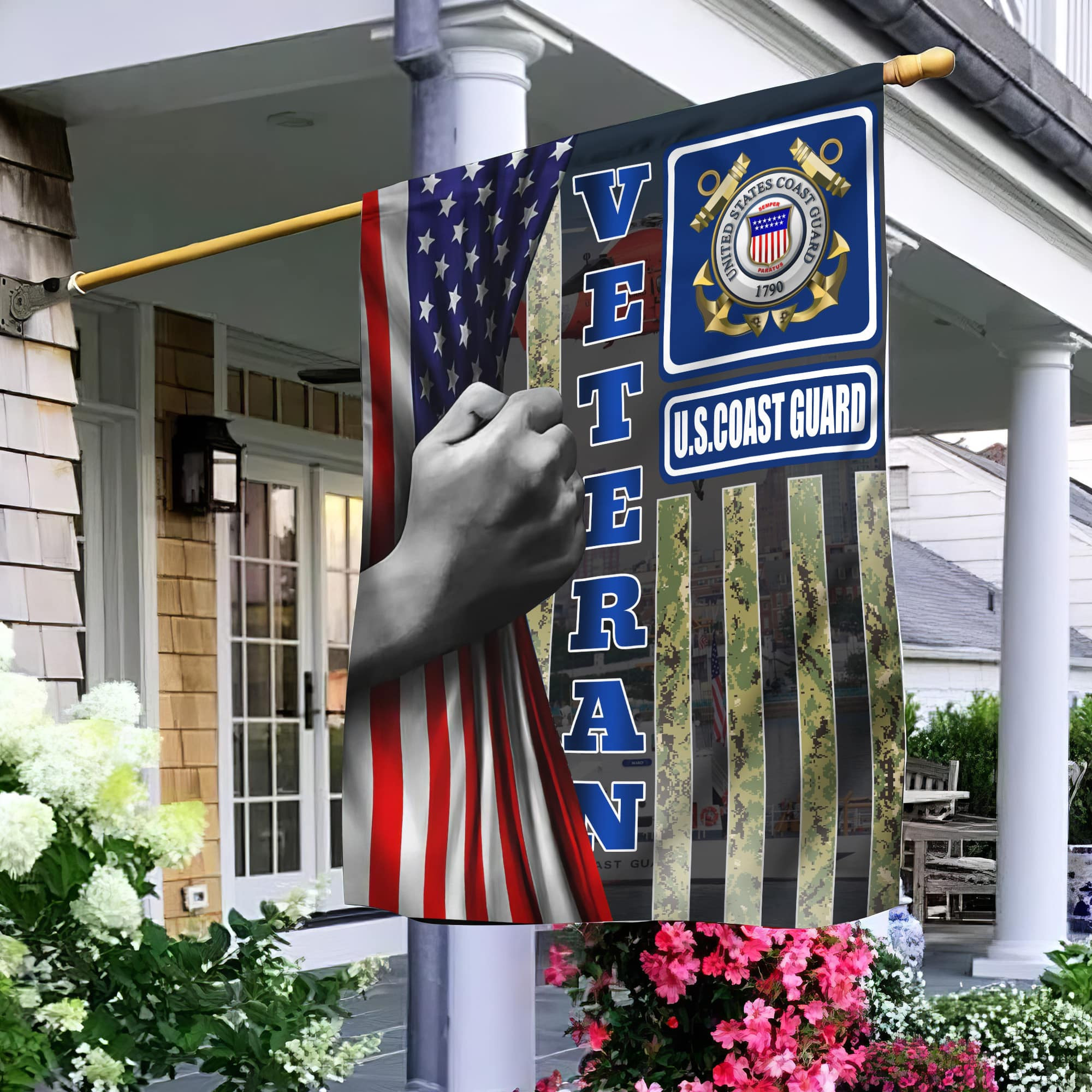 USCG Garden Flag – House Flag, Gift For Veterans Day, Father’s Day, Memorial Day VPVC100605