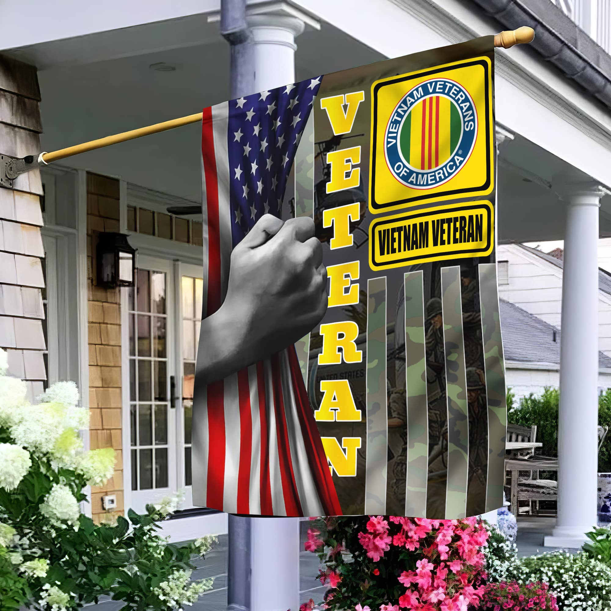 Vietnam Veteran Garden Flag – House Flag, Gift For Veterans Day, Father’s Day, Memorial Day VPVC100606