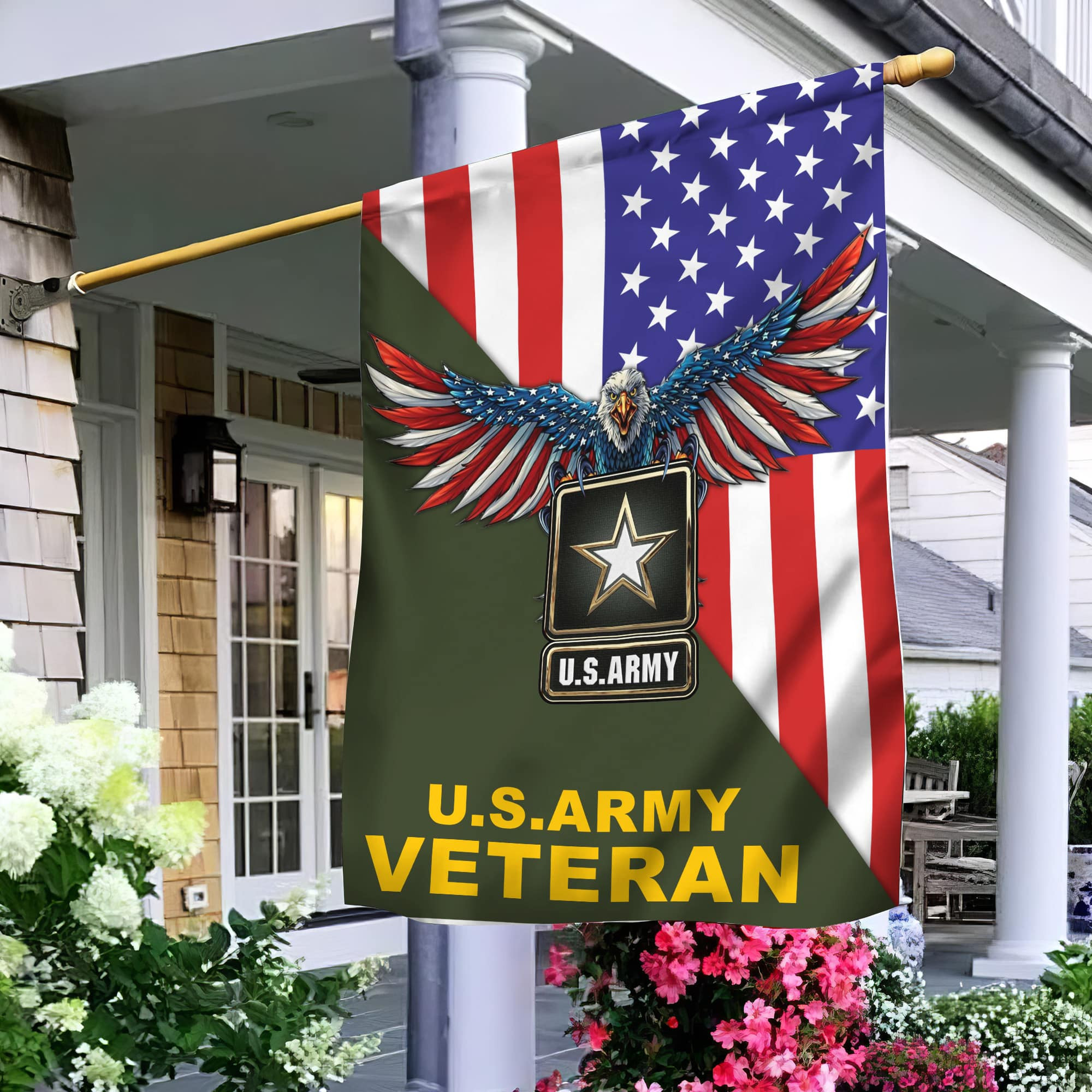 US Army Garden Flag – House Flag, Gift For Army Veteran VPVC100701