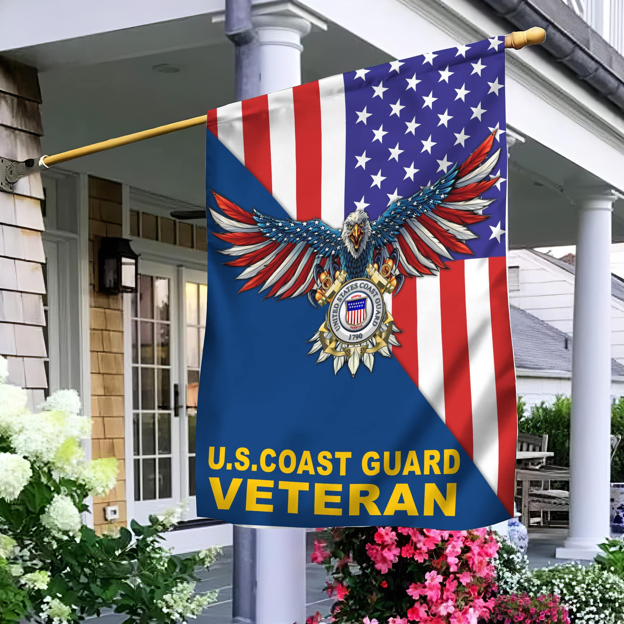 USCG Garden Flag – House Flag, Gift For Coast Guard Veteran VPVC100705