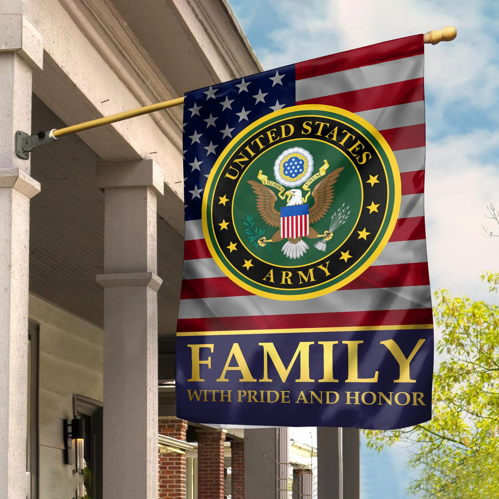 US Army Garden Flag – House Flag, Army Family With Pride And Honor VPVC100901