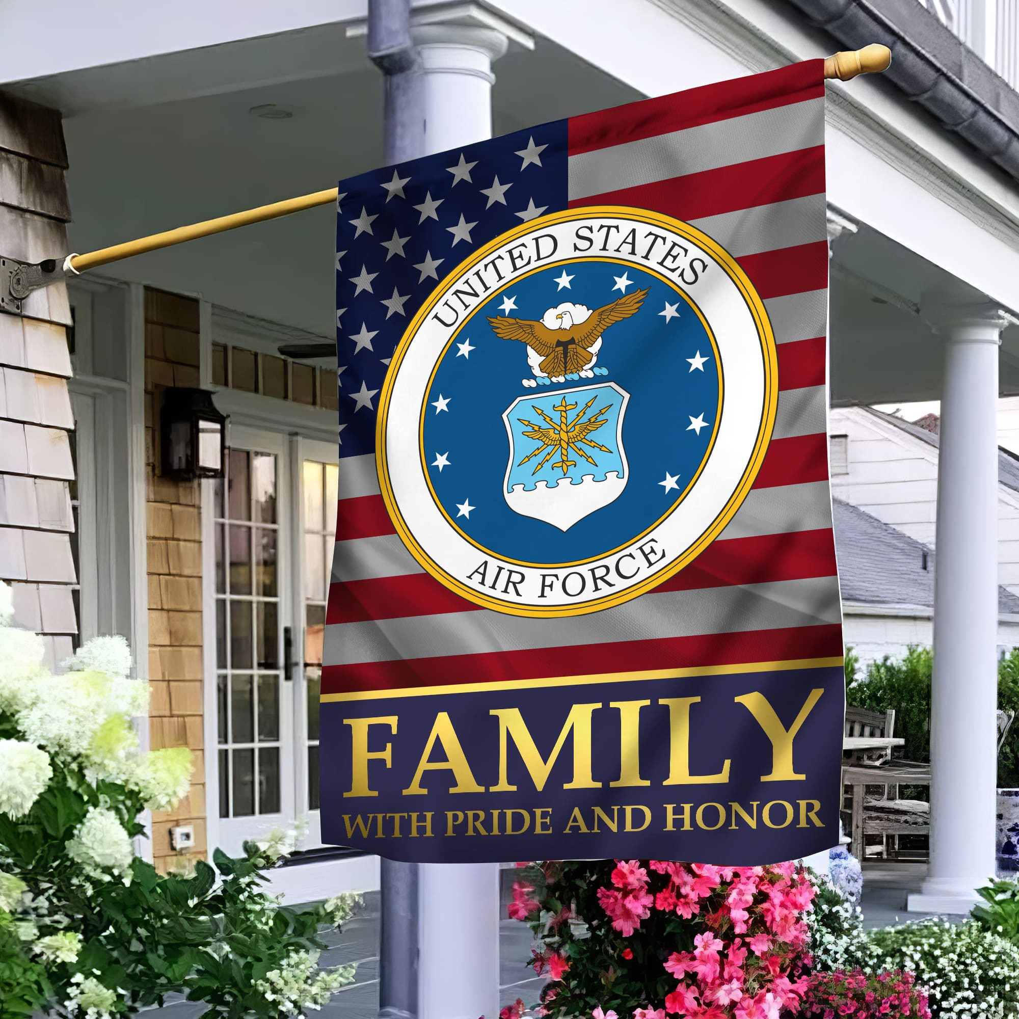 USAF Garden Flag – House Flag, Air Force Family With Pride And Honor VPVC100904