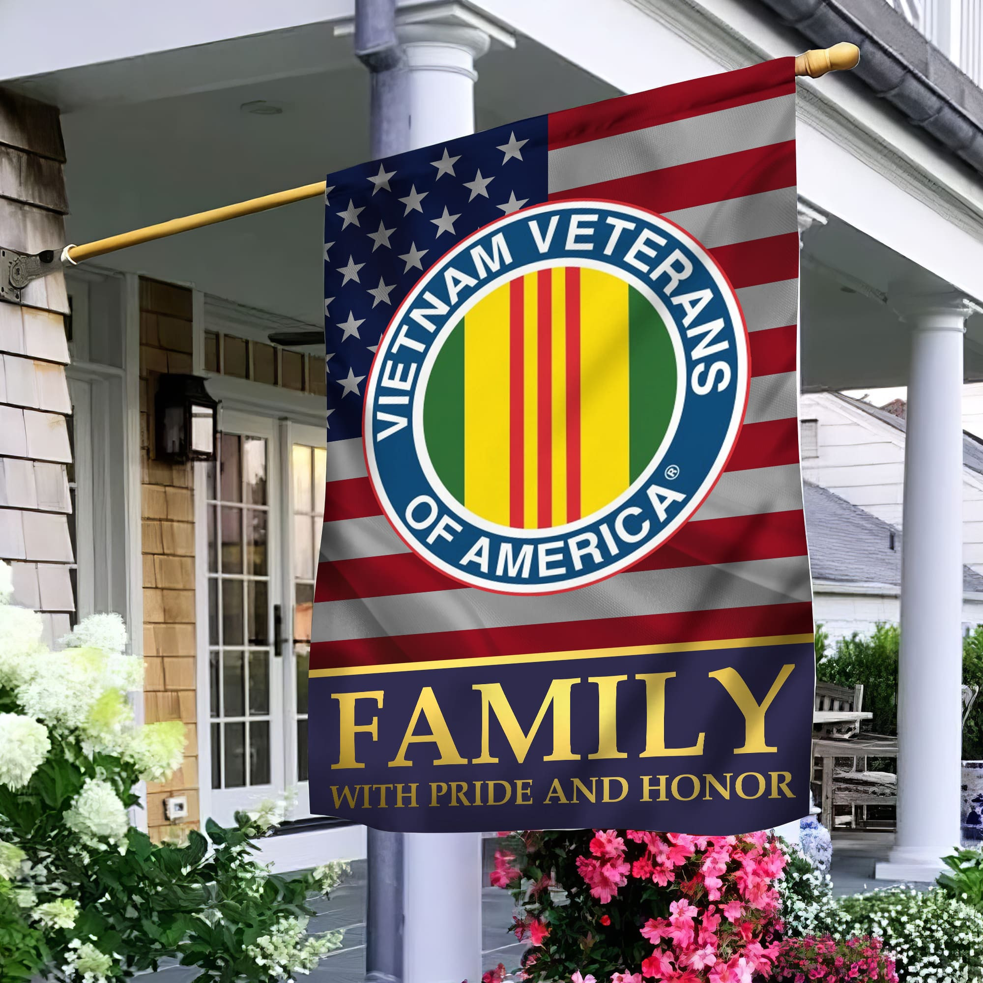 Vietnam Veteran Garden Flag – House Flag, Vietnam Veteran Family With Pride And Honor VPVC100906