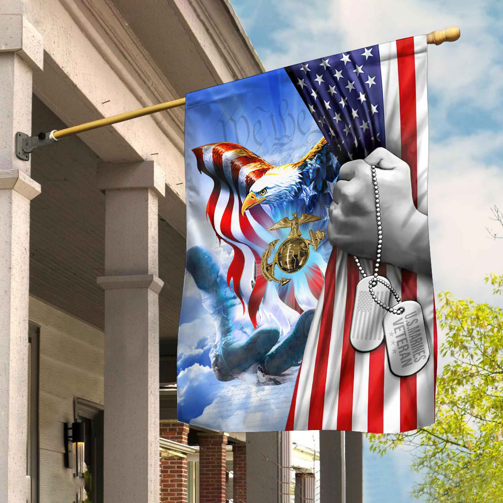 USMC – Marine Veteran Garden Flag – House Flag VPVC06100203