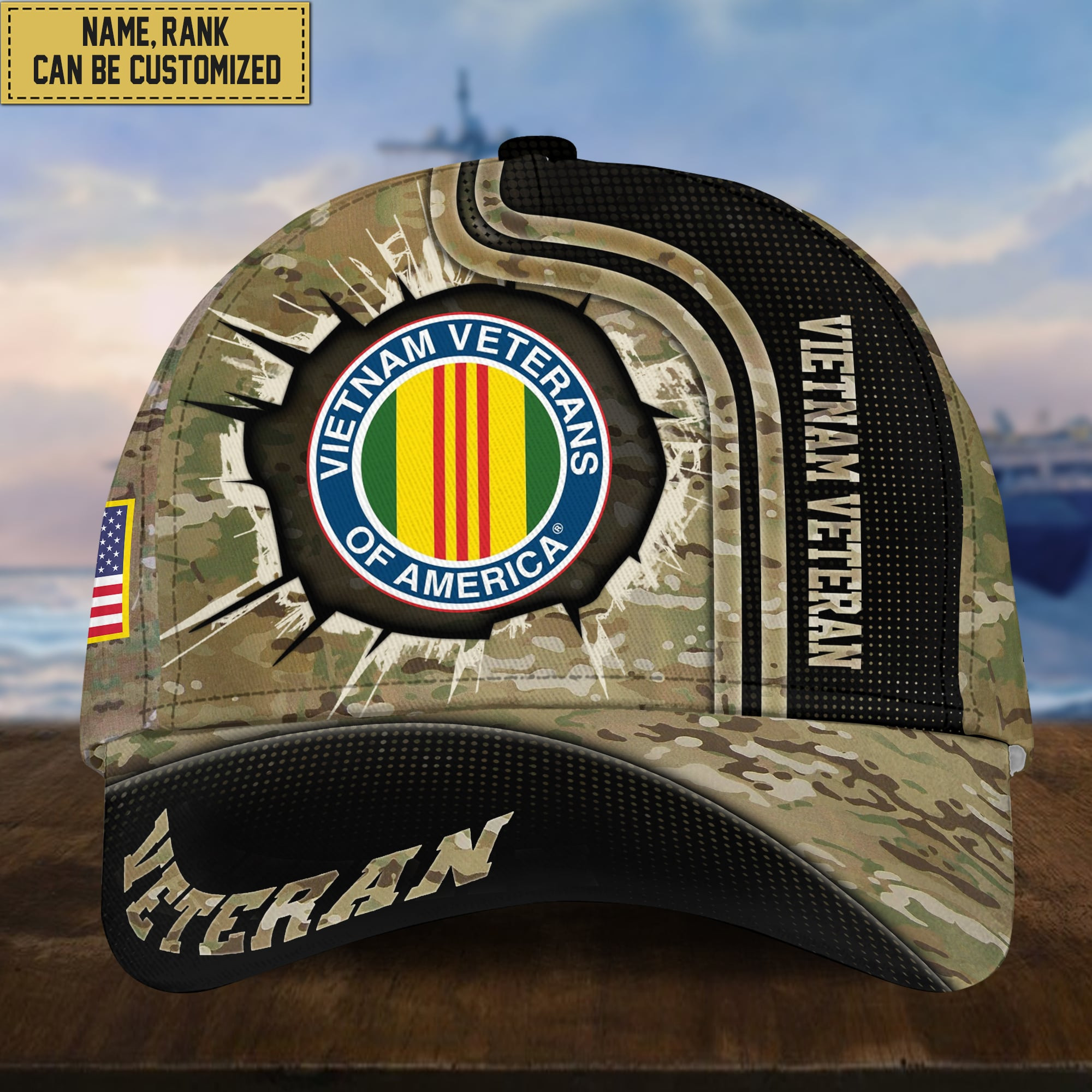 Personalized Vietnam Veteran Hat – Custom Name, Rank, Gift For Vietnam Veteran, Cap VPVC002006