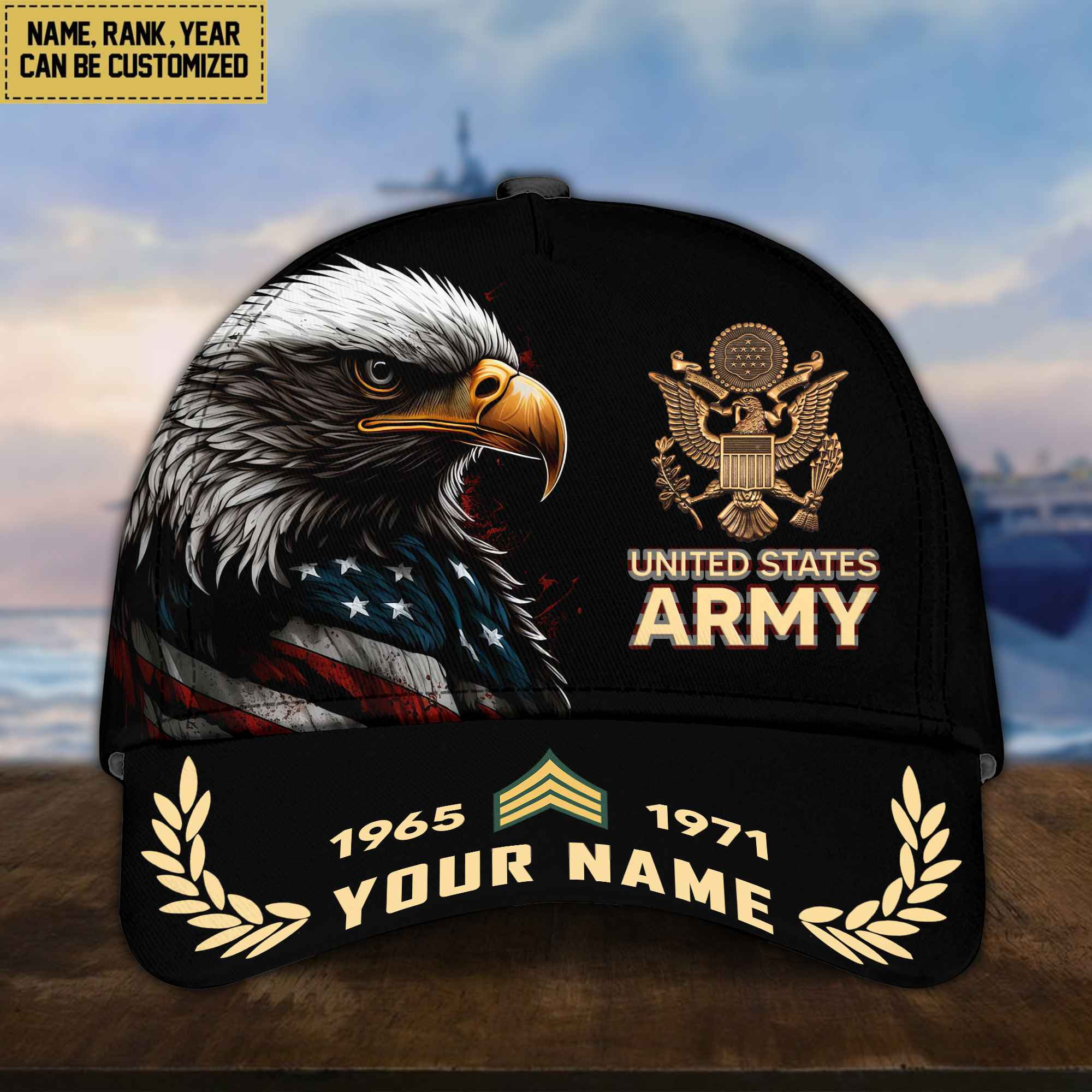 Premium Personalized US Army Veteran Cap VPVC002201