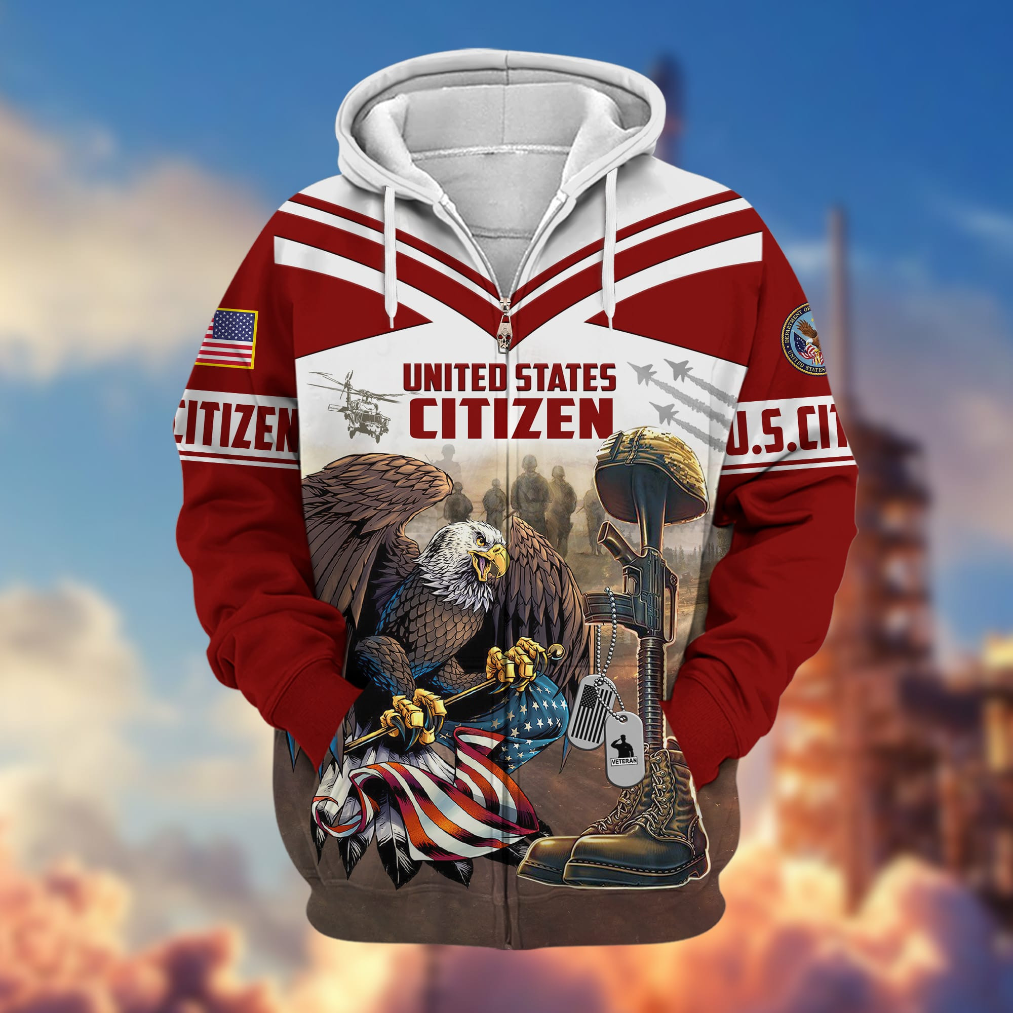 Premium United States Citizen Zip Up Hoodie APVC010611