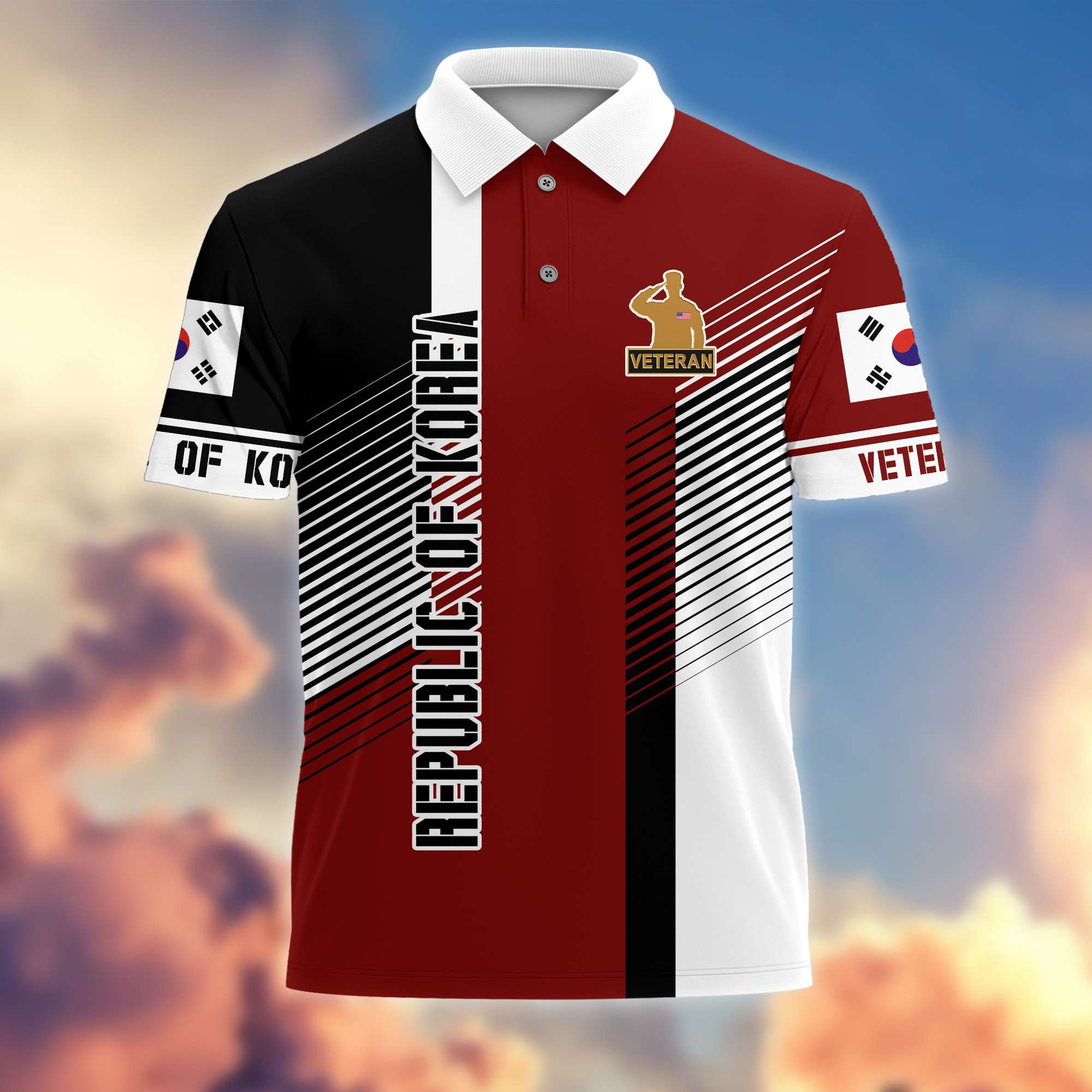 Premium Republic of Korea Veteran Polo Shirt APVC030610