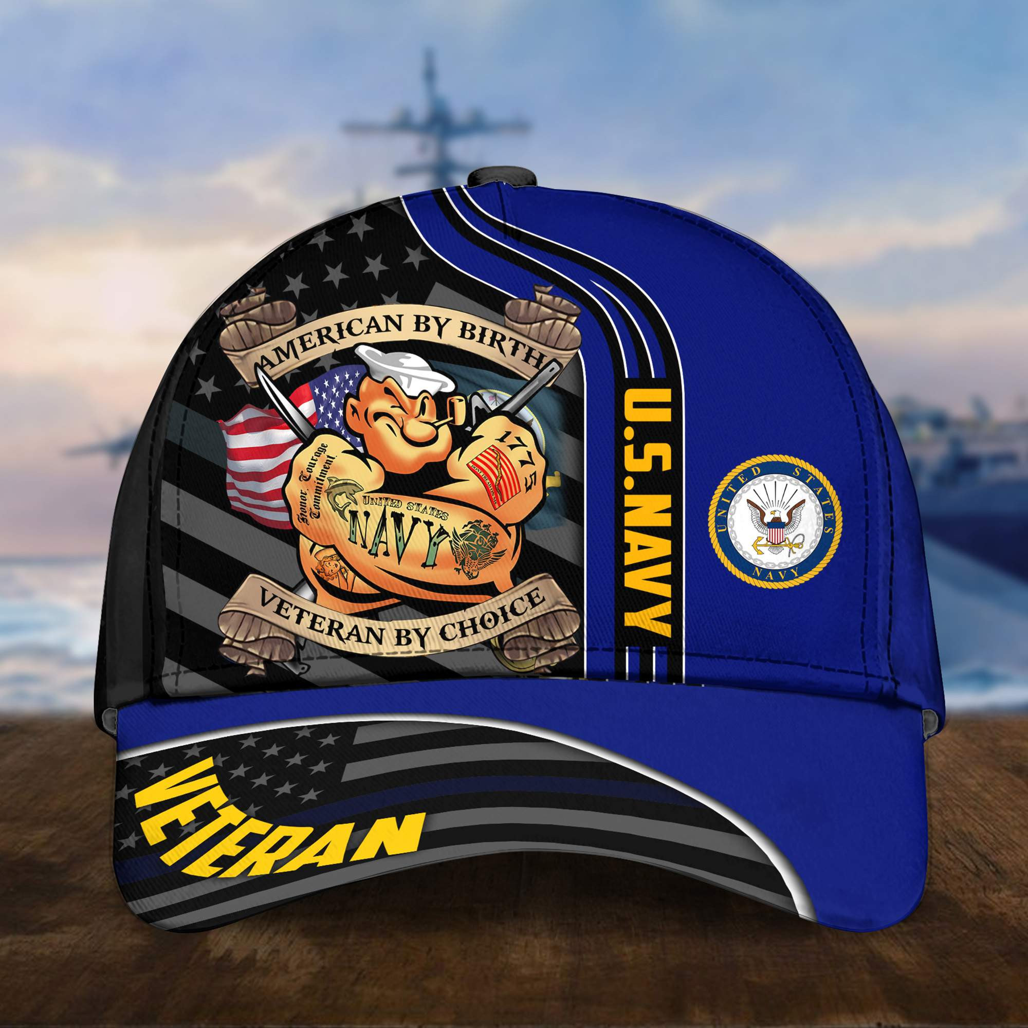 Premium American By Birth Veteran By Choice Veteran Cap APVC030613