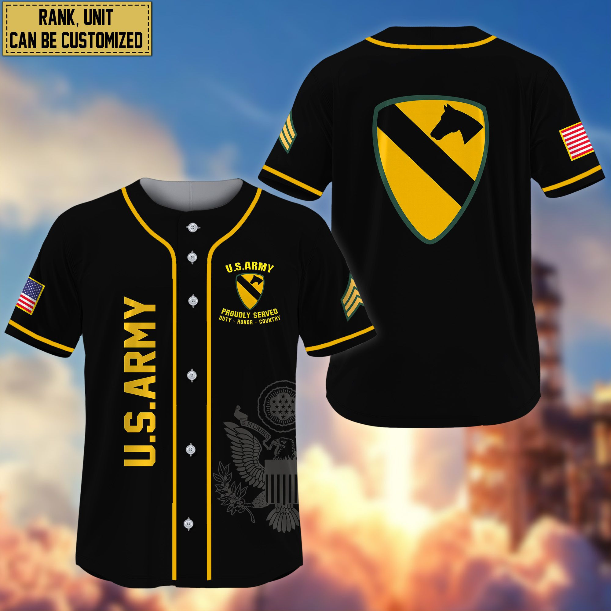 Premium Personalized US Veterans Baseball Jersey APVC030601