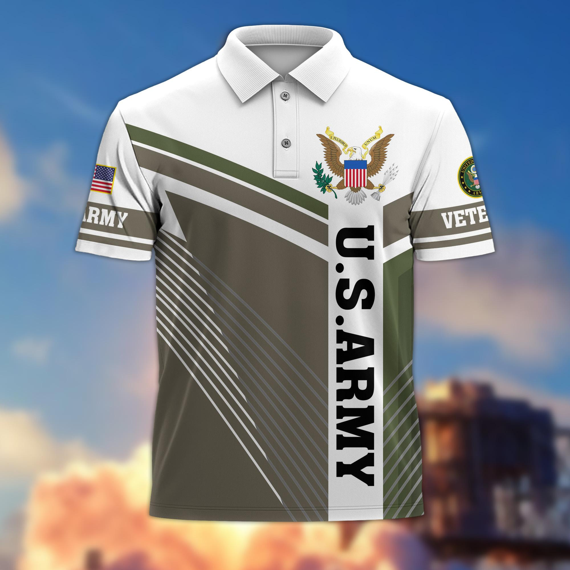 Premium US Veterans Polo Shirt, Gift For Army Veteran, Navy Veteran, Marine Veteran, Air Force Veteran, Coast Guard Veteran, Vietnam Veteran, Gift For Veterans Day, Father’s Day, Independence Day APVC100601