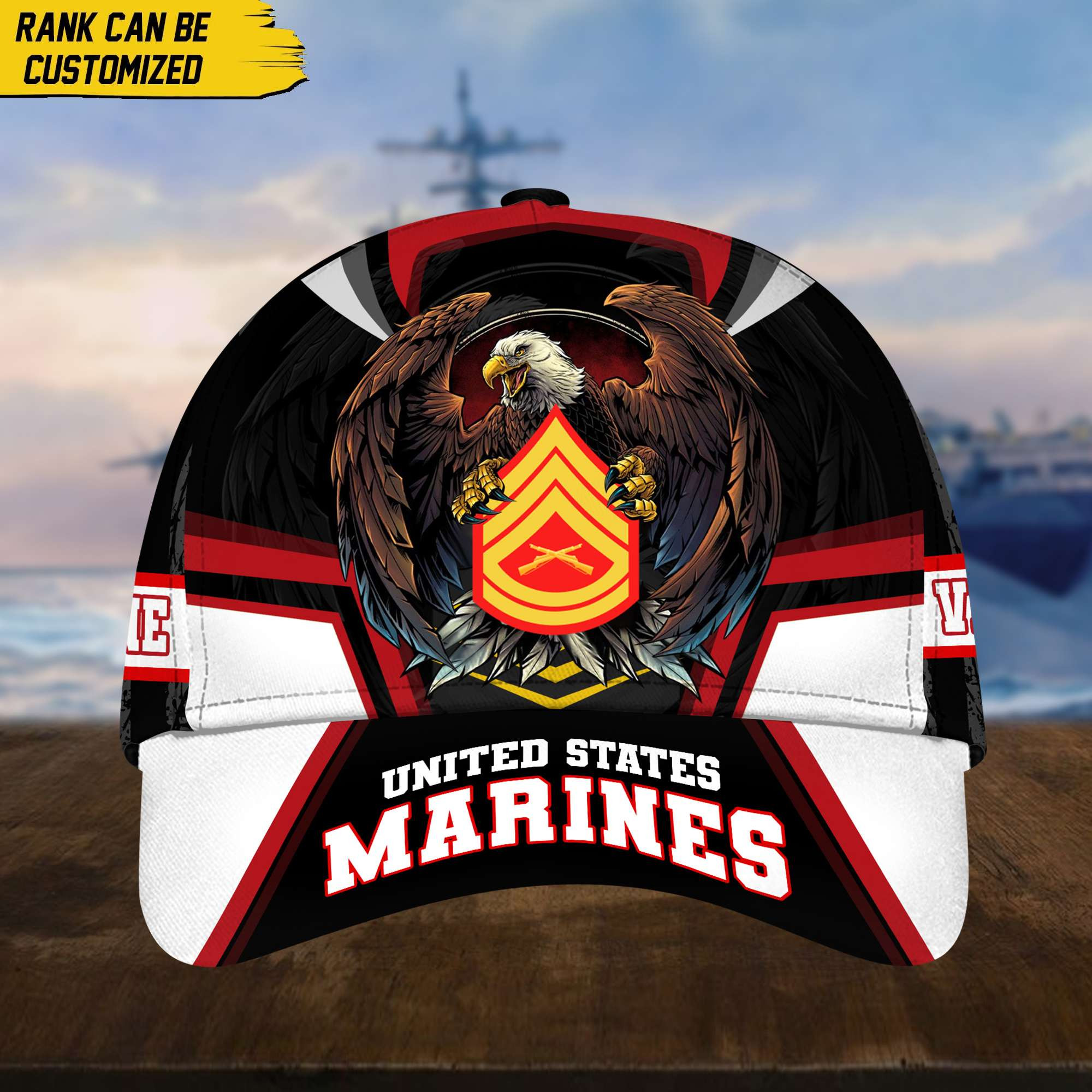 Premium Custom USMC Veteran Cap, Gift for Marine Veteran VPVC002403