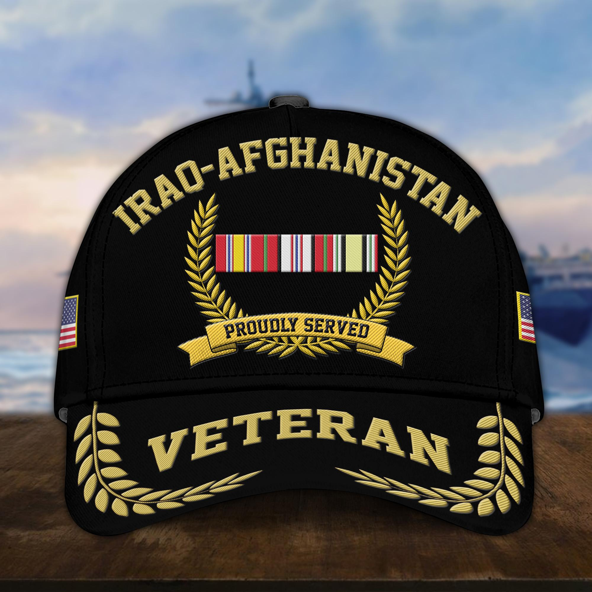 Premium Iraq and Afghanistan US Veteran Embroidered Cap APVC170611