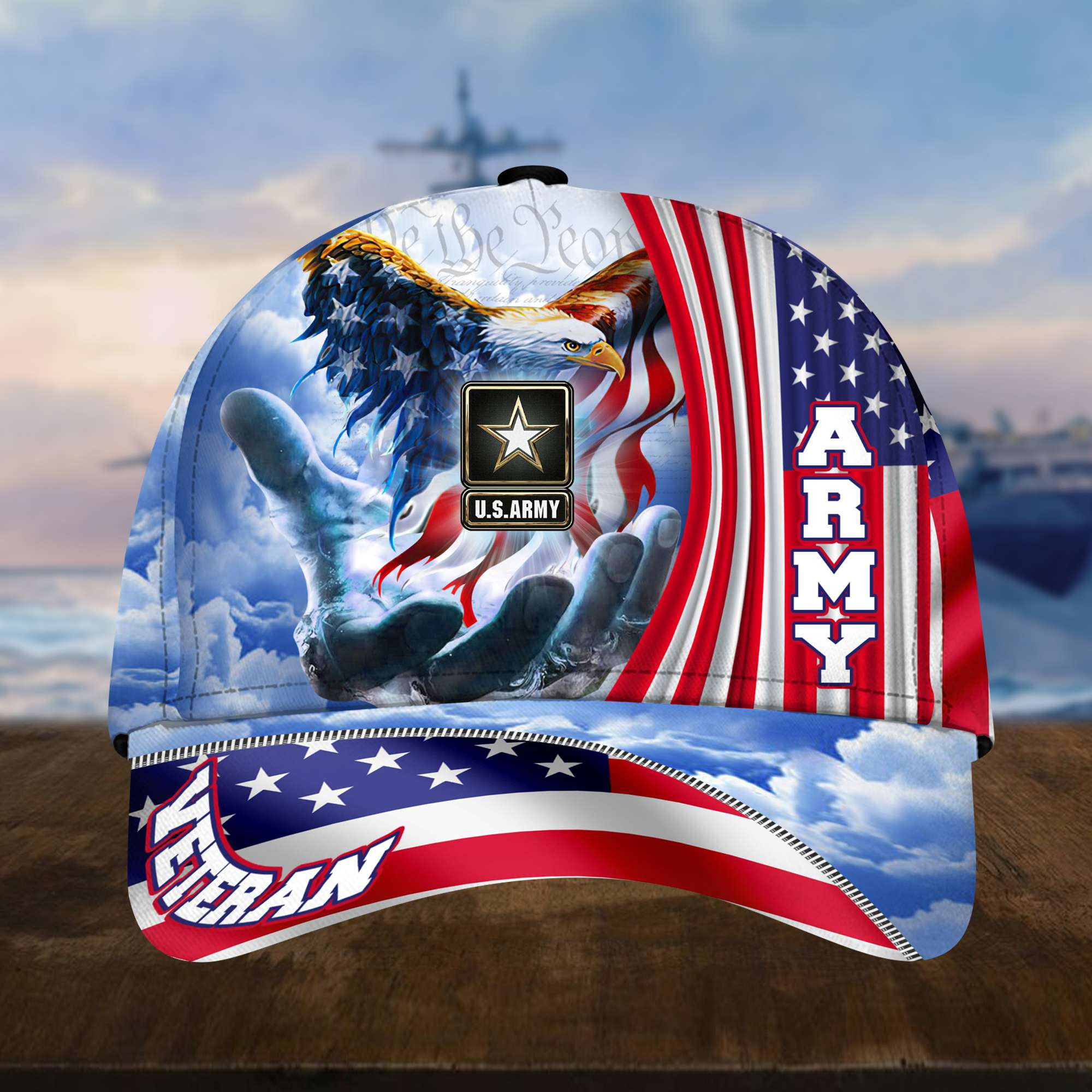 Premium Custom US Army Cap, Gift for Army Veteran, Gift for Veterans Day, Father’s Day, Independence Day VPVC002601