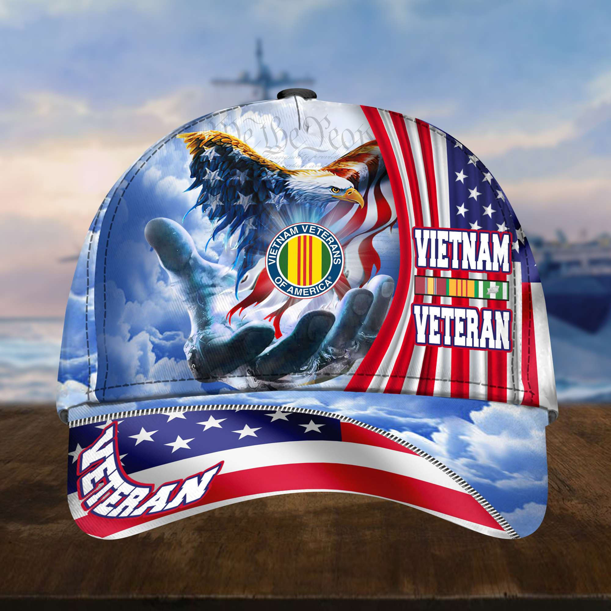 Premium Custom Vietnam Veteran Cap, Gifts for Vietnam Veteran, Hat Gifts for Dad, for Husband, Gift for Veterans Day, Father’s Day, Independence Day VPVC002606