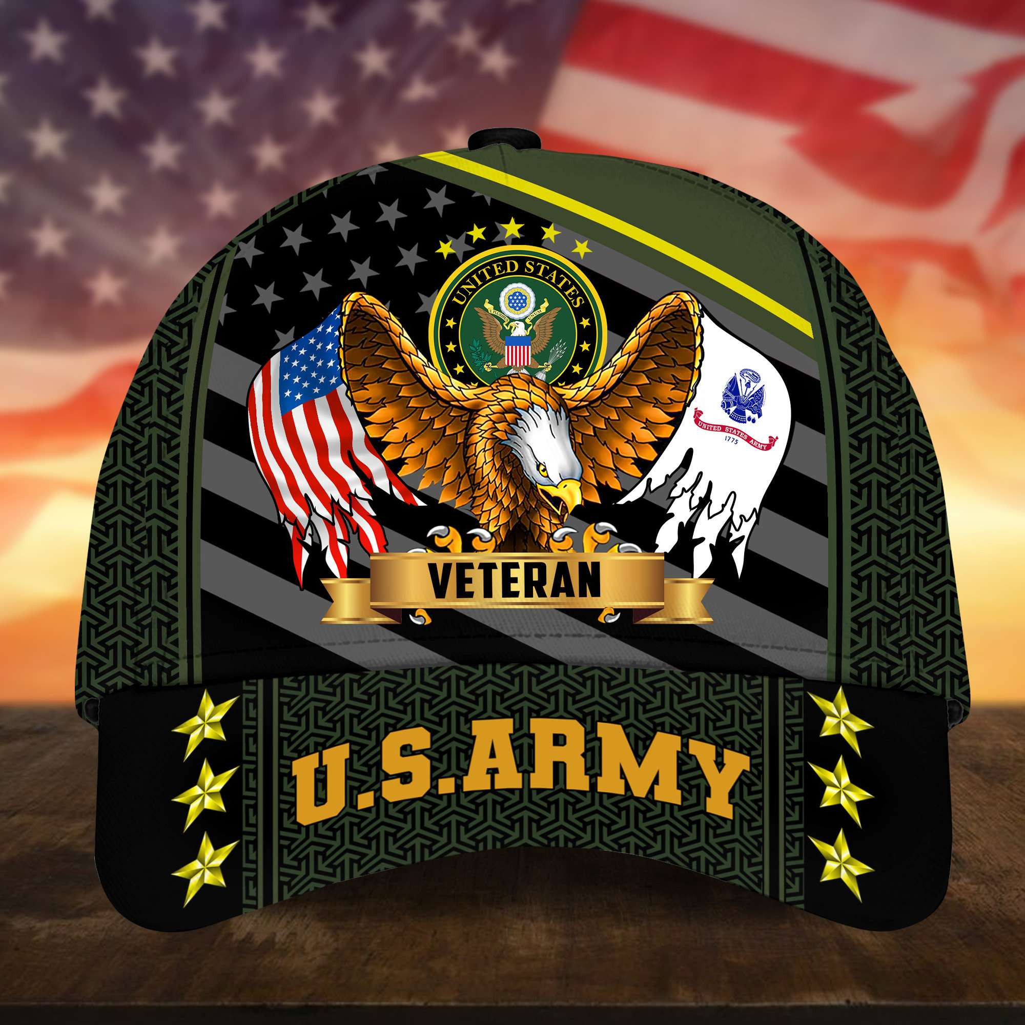 Premium US Army Cap, Gifts for Army Veteran, Hat Gifts for Dad, for Husband VPVC002701