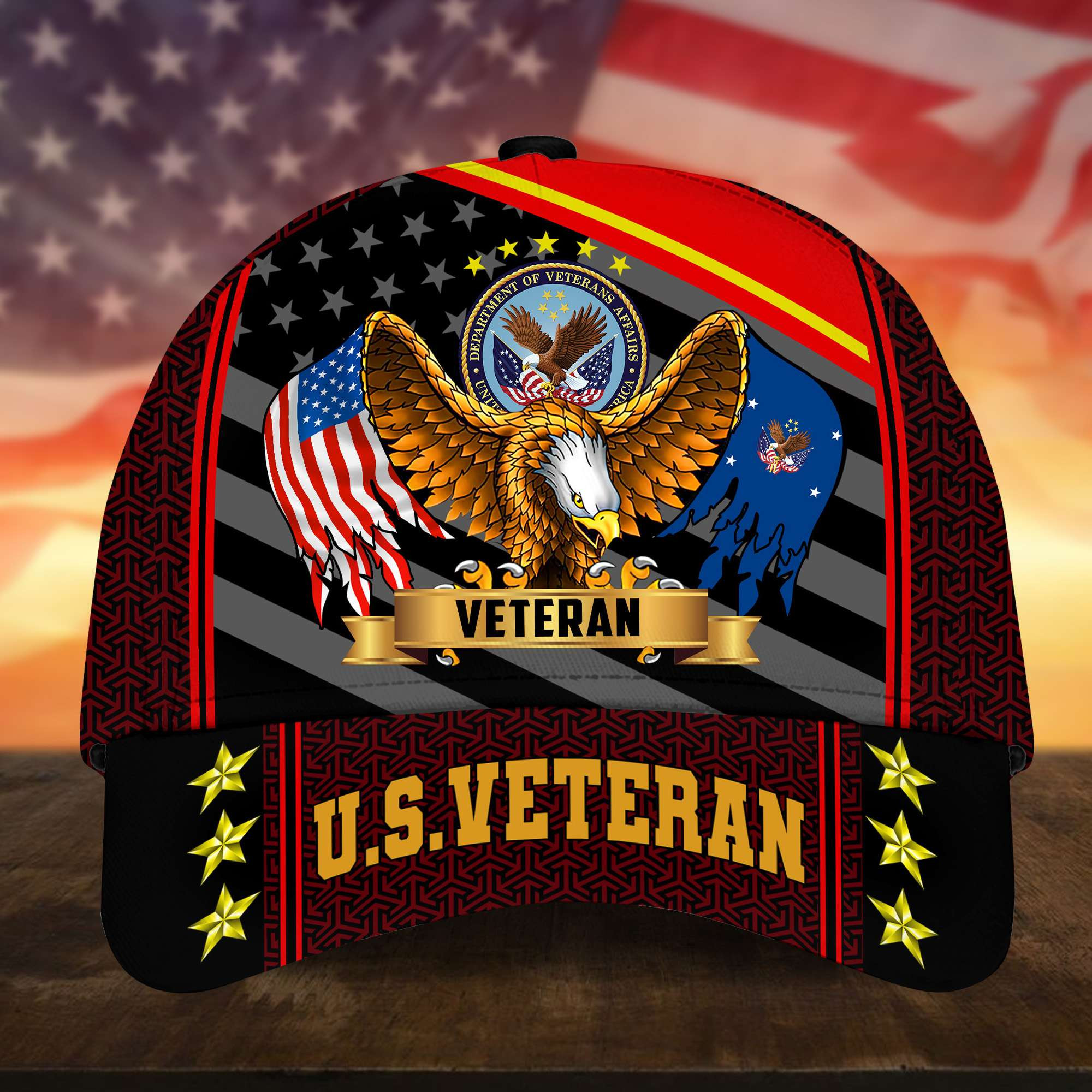 Premium US Veteran Cap, Gifts for US Veteran, Hat Gifts for Dad, for Husband VPVC002707