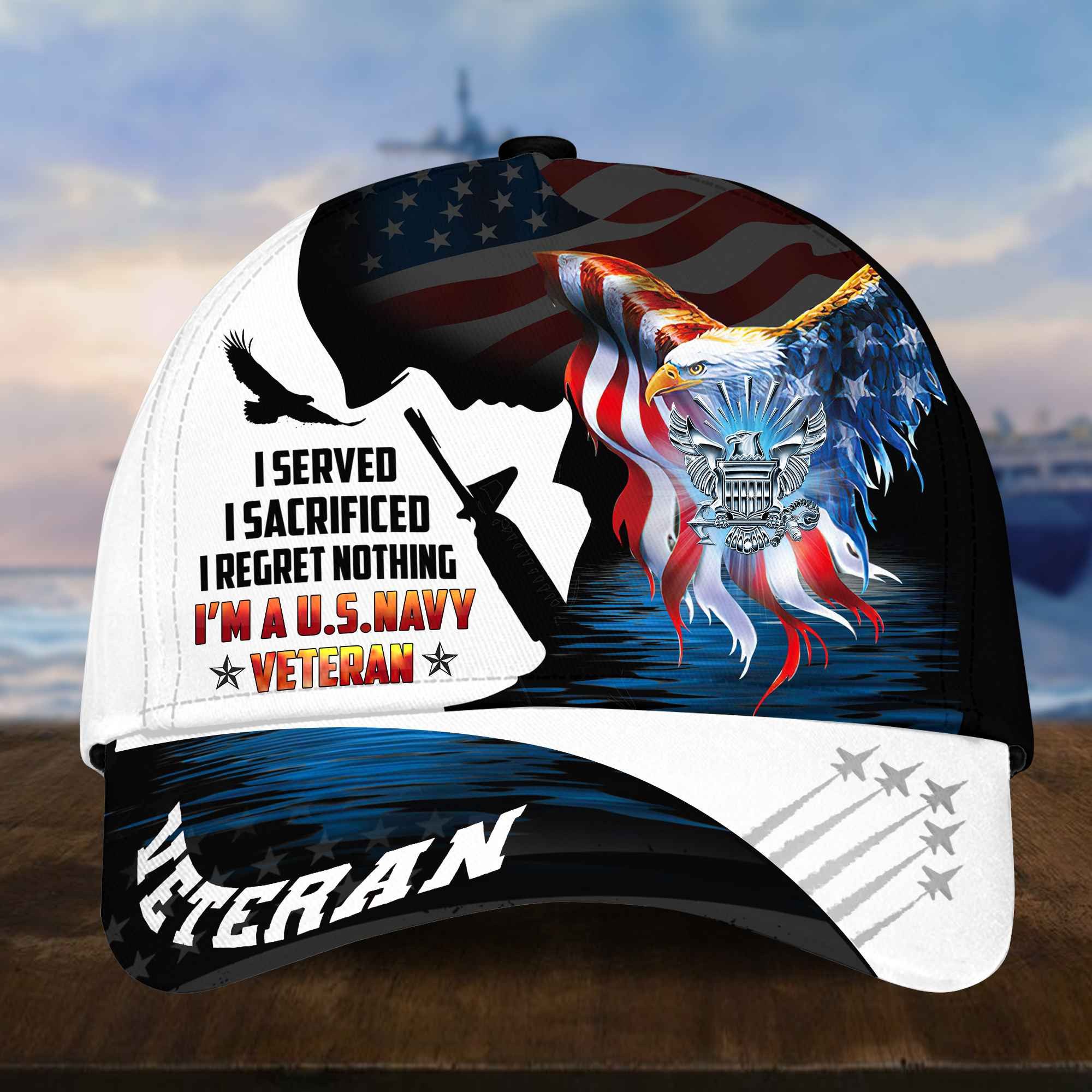 US Navy Cap, Gifts for Navy Veteran, Hat Gifts for Dad, for Husband VPVC002802