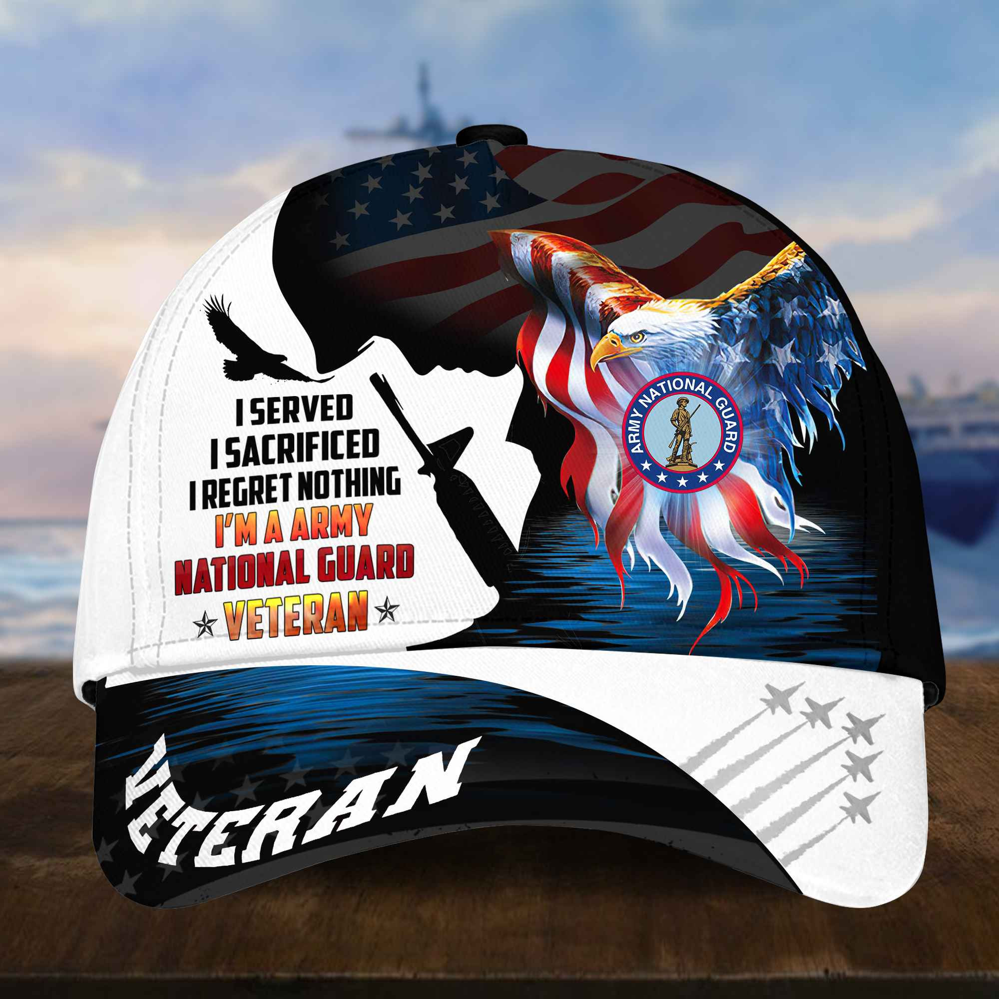 US Army National Guard Cap, Gifts for National Guard Veteran, Hat Gifts for Dad, for Husband VPVC002808