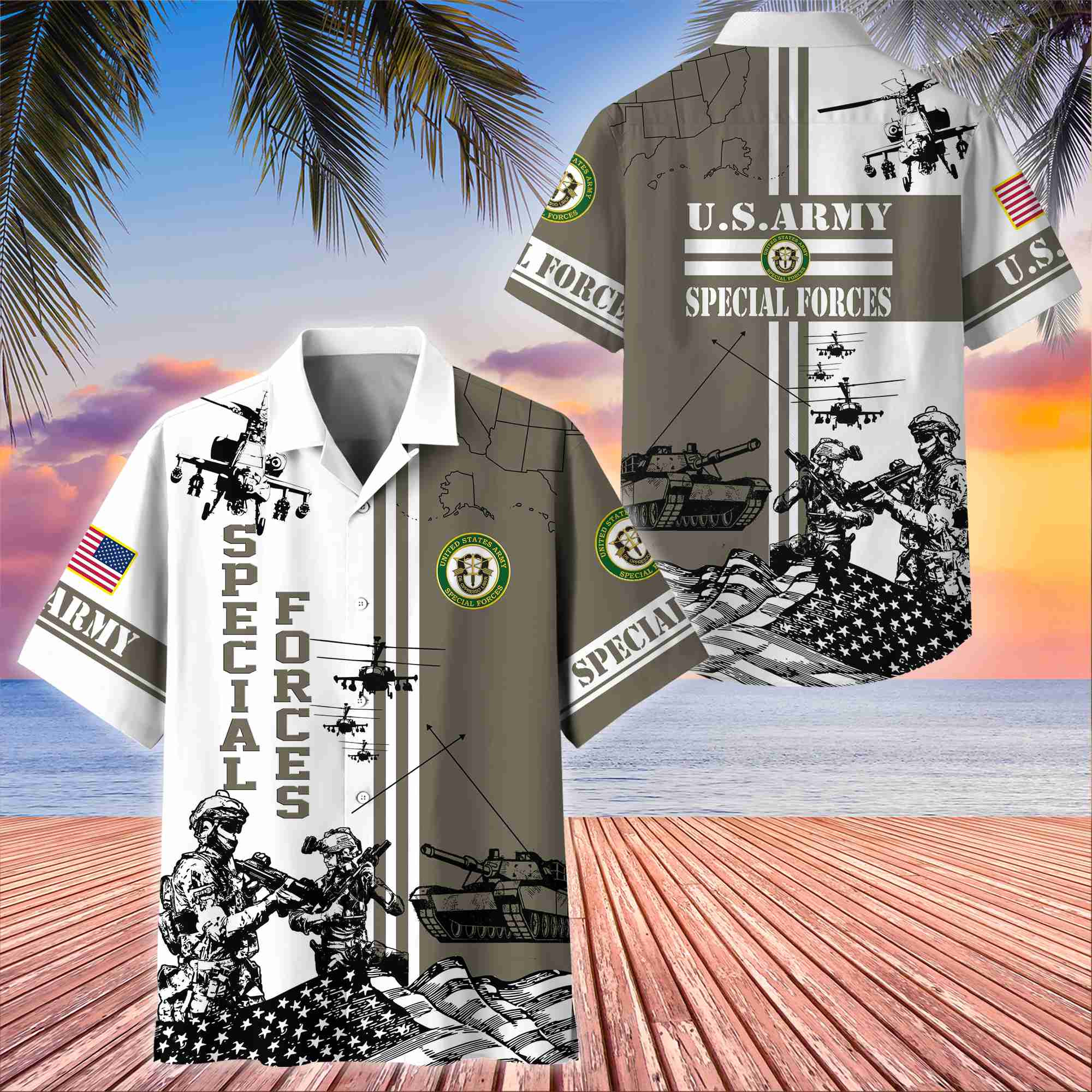 Premium US ARMY Special Forces Hawaii Shirt APVC200610