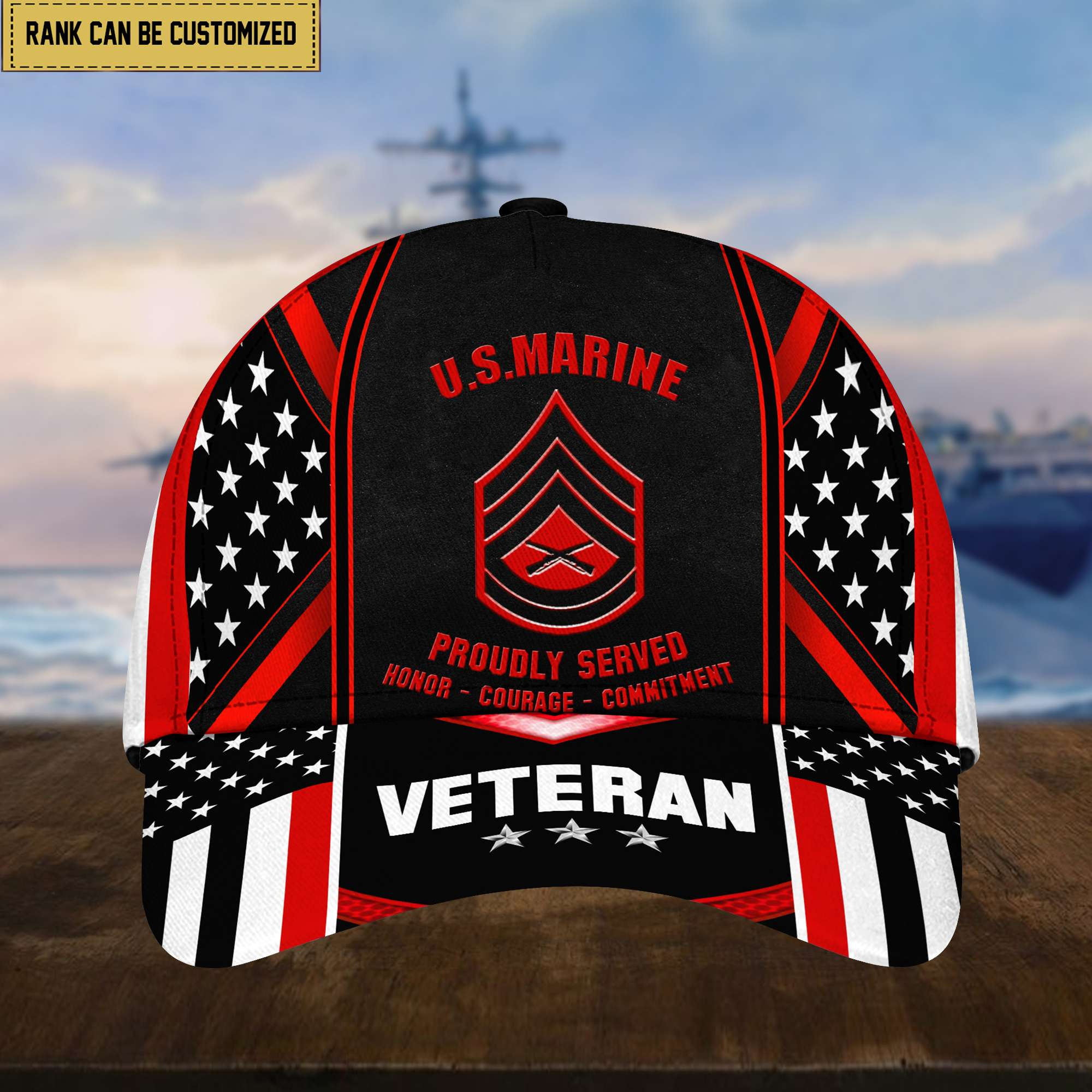 Premium Custom USMC Cap, Hat for Marine Veteran, Gifts for Dad, for Husband VPVC002503