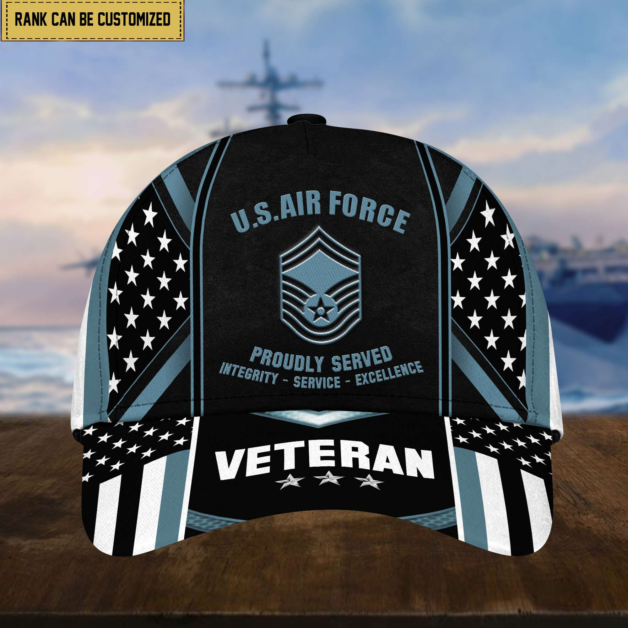 Premium Custom USAF Cap, Hat for Air Force Veteran, Gifts for Dad, for Husband VPVC002504