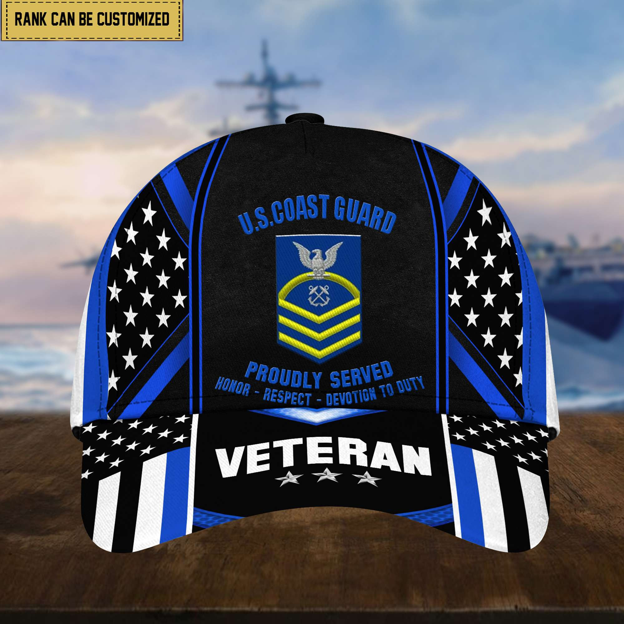 Premium Custom USCG Cap, Hat for Coast Guard Veteran, Gifts for Dad, for Husband VPVC002505