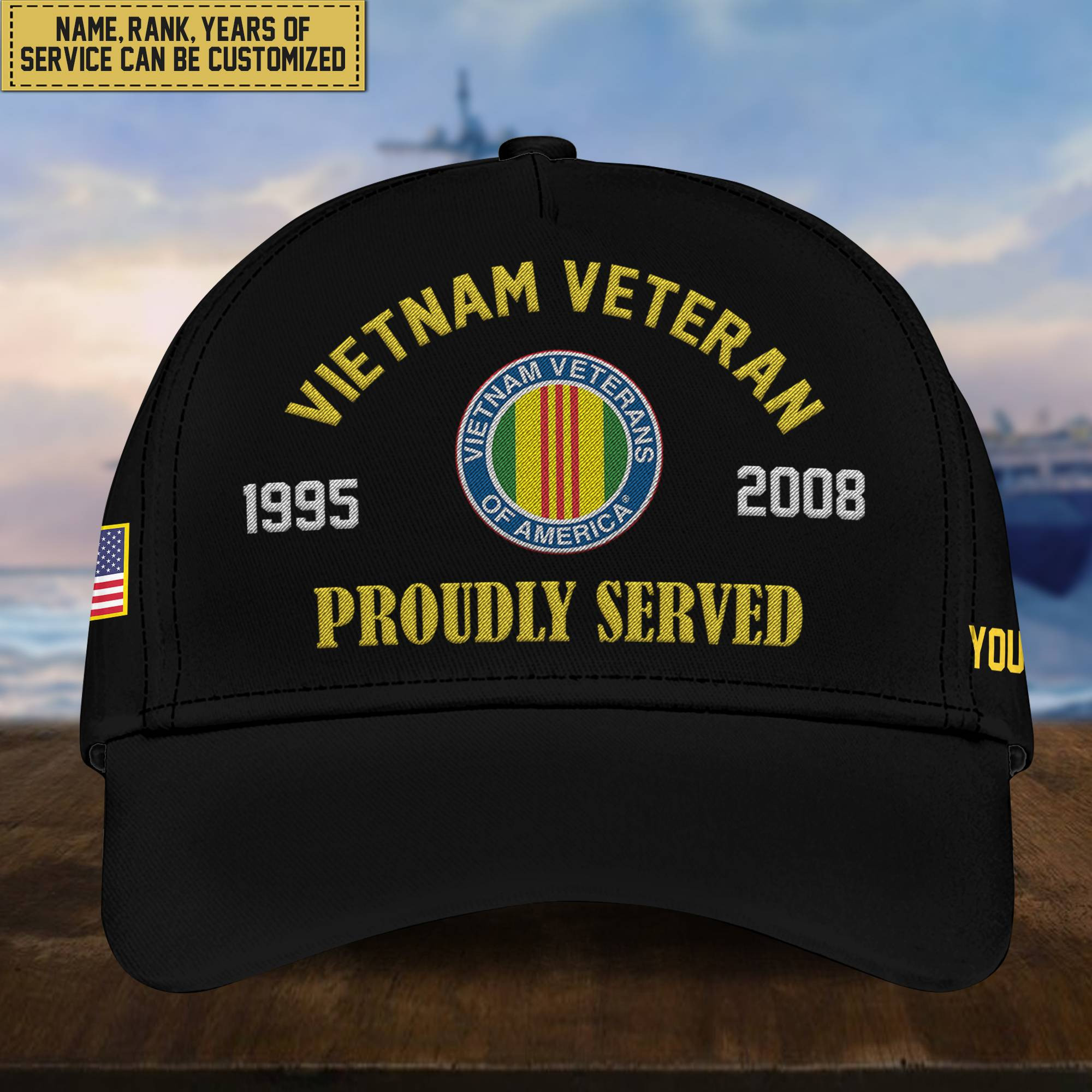 Premium Custom Vietnam Veteran Embroidered Cap, Hat for Vietnam Veteran, Gifts for Dad, for Husband VPVC300106