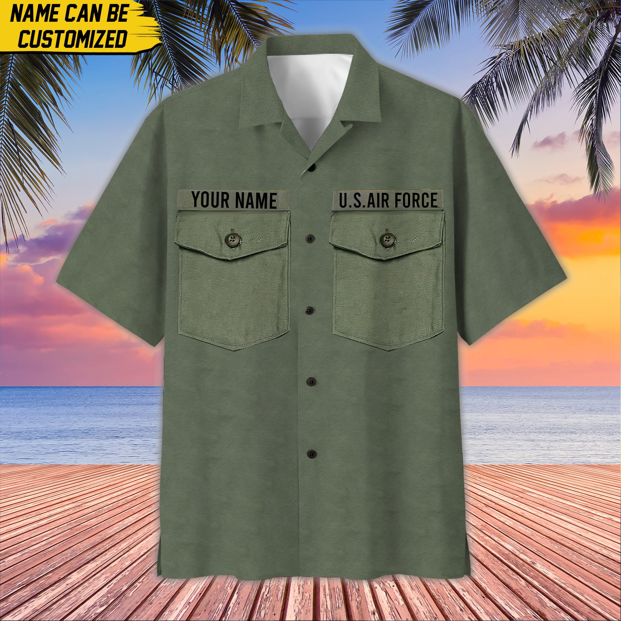Premium USAF Hawaii Shirt With Pocket APVC250610