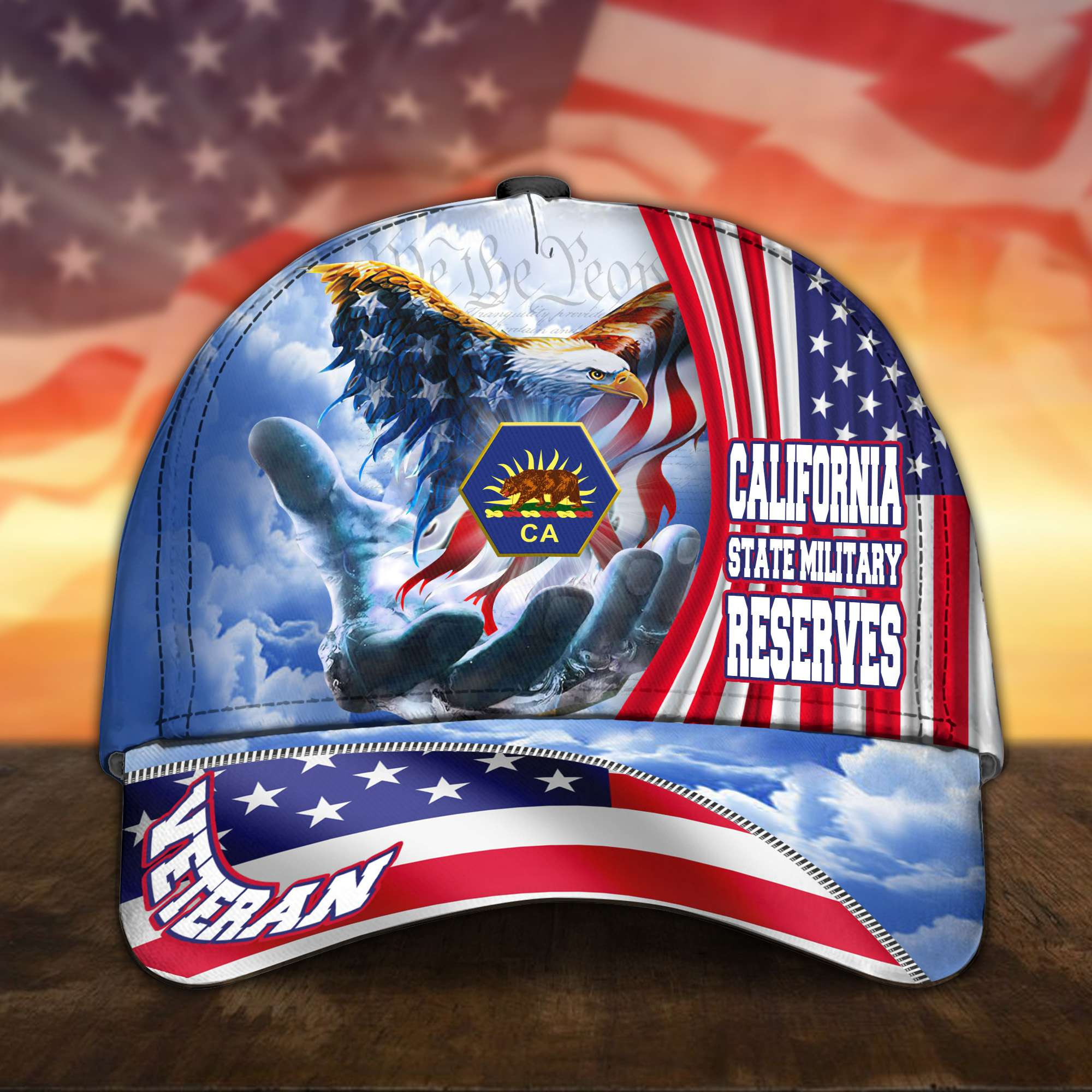 Premium California State Military Reserves Veteran Cap APVC260611
