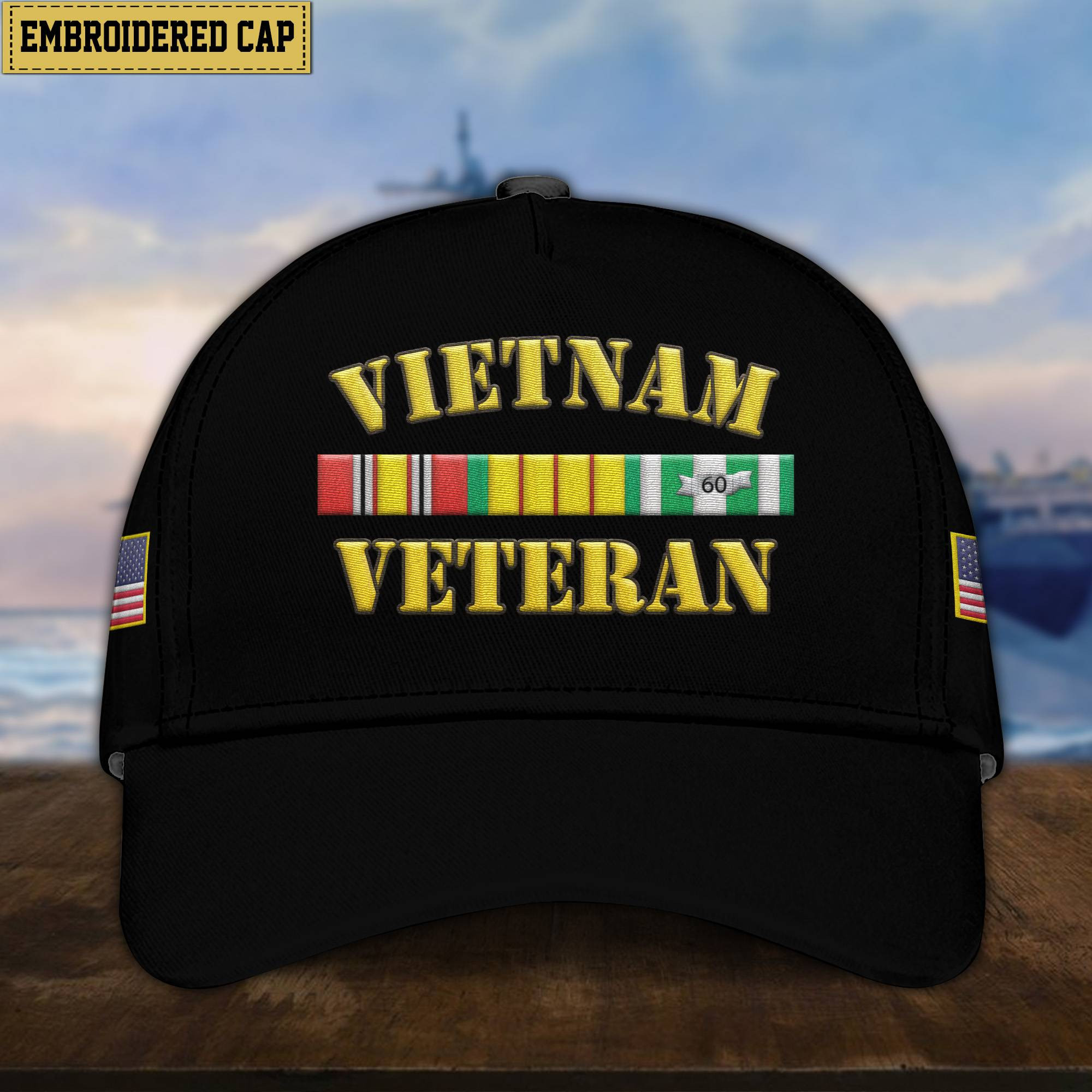 Premium Vietnam Veteran Embroidered Cap, Gifts for Vietnam Veteran, Gifts for Father’s Day, Veterans Day VPVC300901