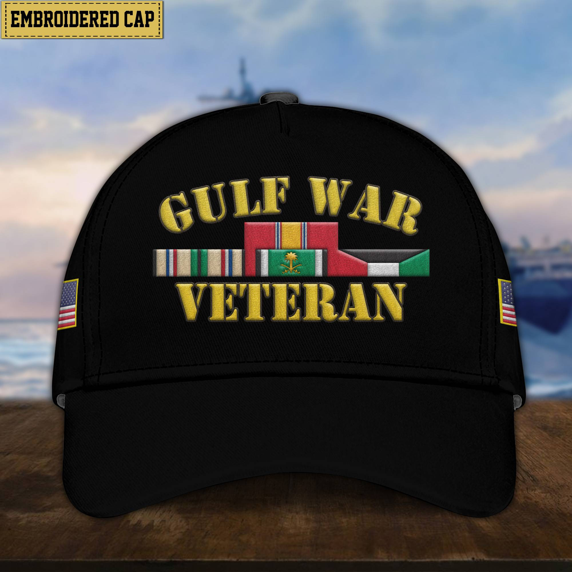 Premium Gulf War Veteran Embroidered Cap, Gifts for Gulf War Veteran, Gifts for Father’s Day, Veterans Day VPVC300903