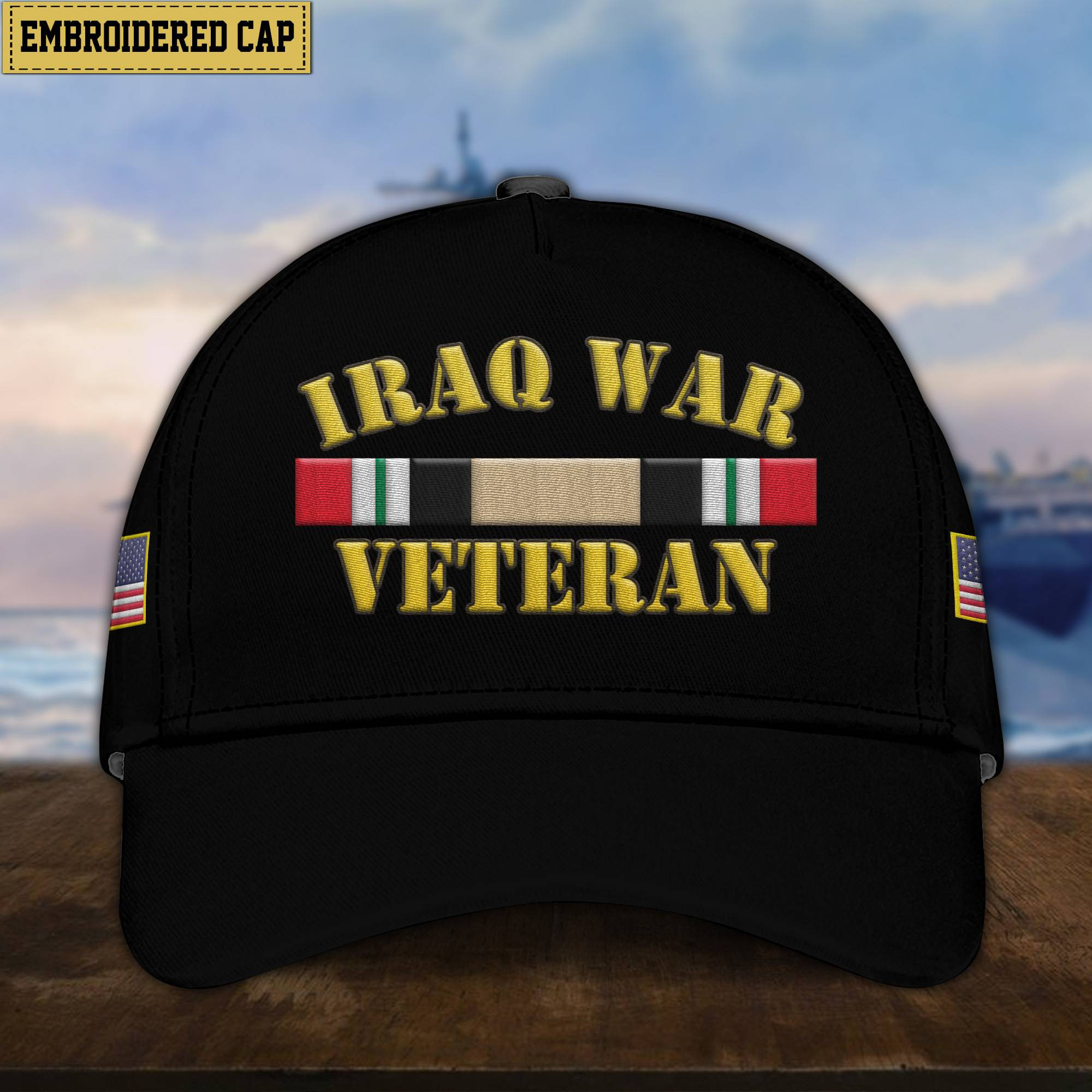 Premium Iraq War Veteran Embroidered Cap, Gifts for Iraq War Veteran, Gifts for Father’s Day, Veterans Day VPVC300904