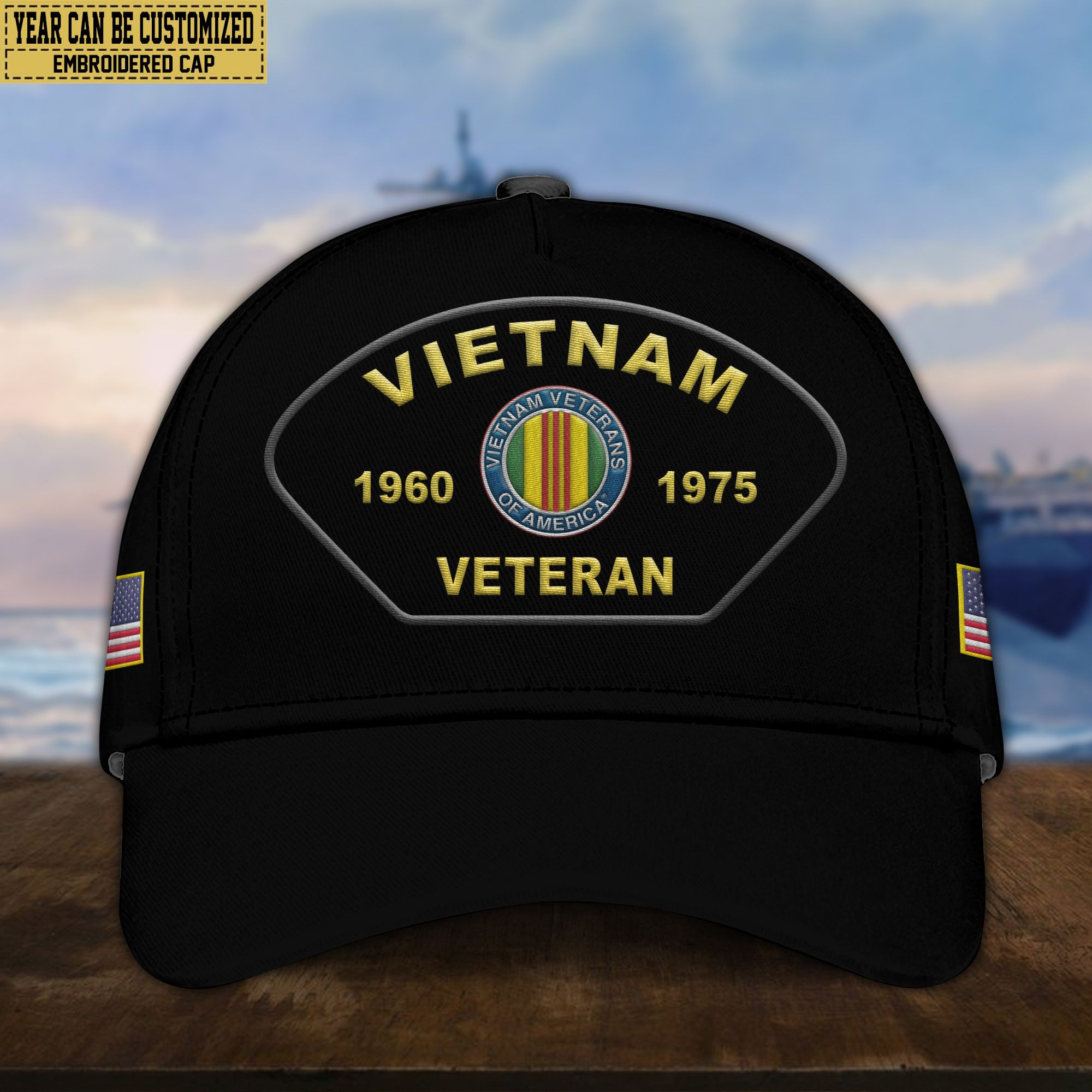 Premium Vietnam Veteran Embroidered Cap, Gifts for Vietnam Veteran, Gifts for Father’s Day, Veterans Day VPVC301006