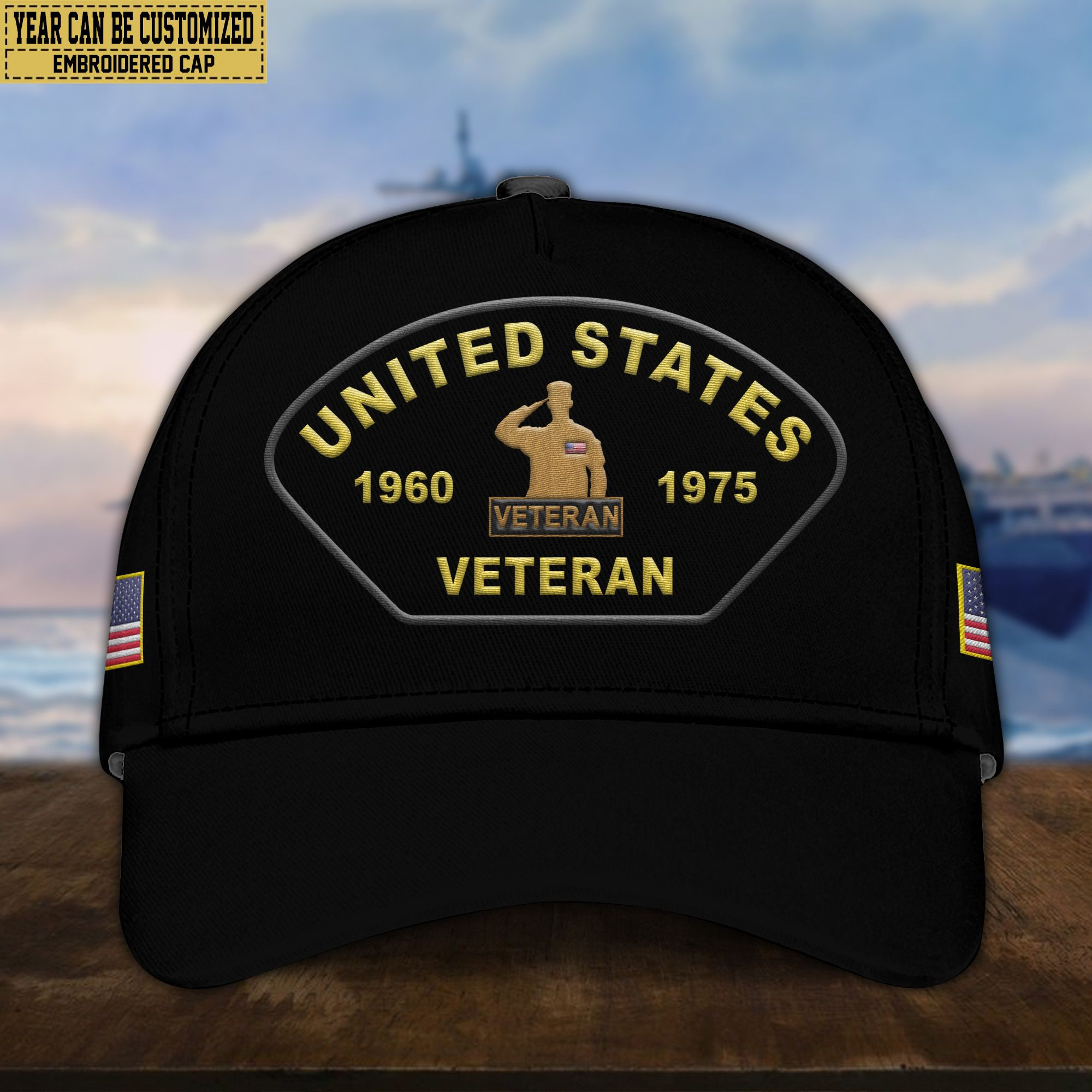 Premium US Veteran Embroidered Cap, Gifts for US Veteran, Gifts for Father’s Day, Veterans Day VPVC301007