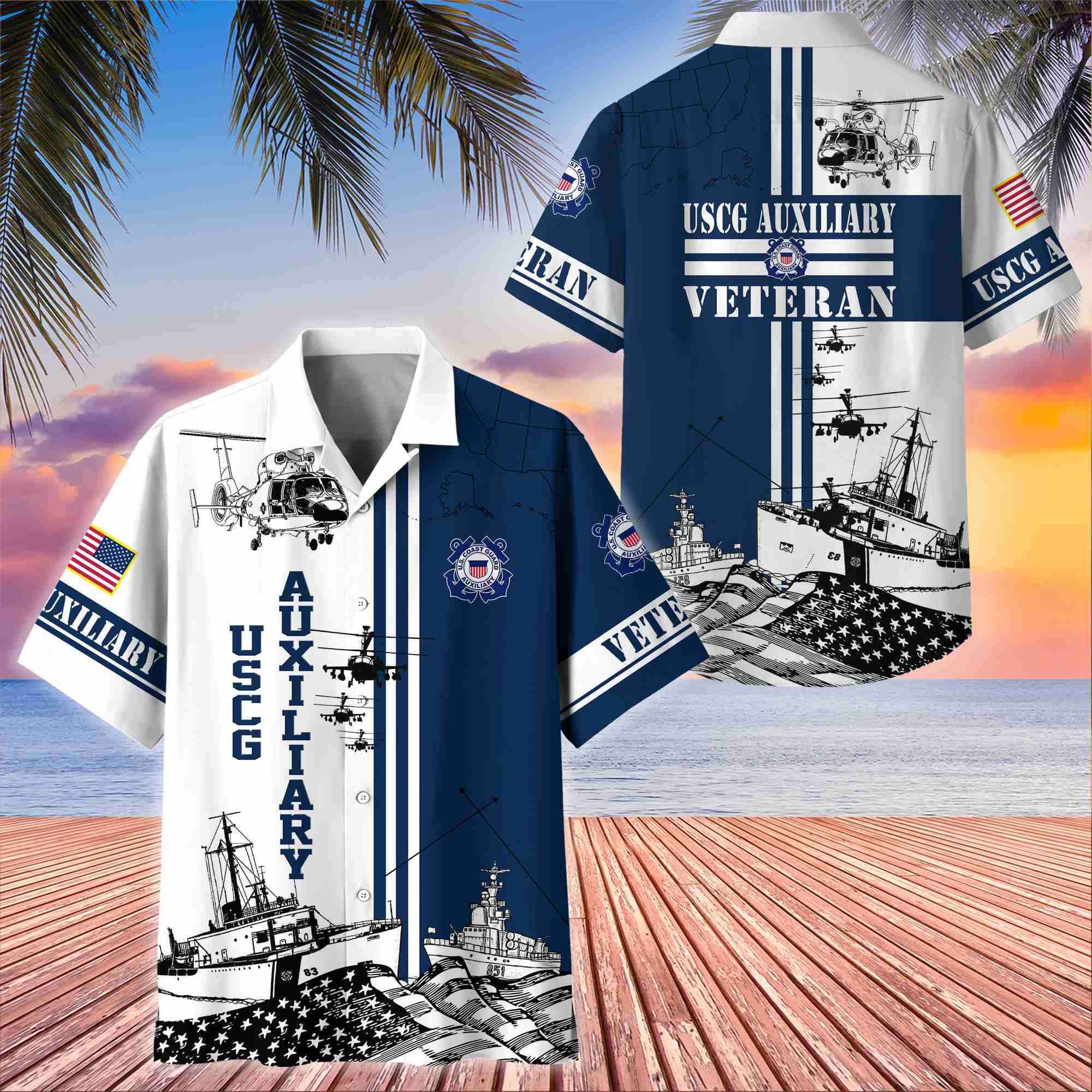 Premium USCG Auxiliary Hawaii Shirt BPVC080710