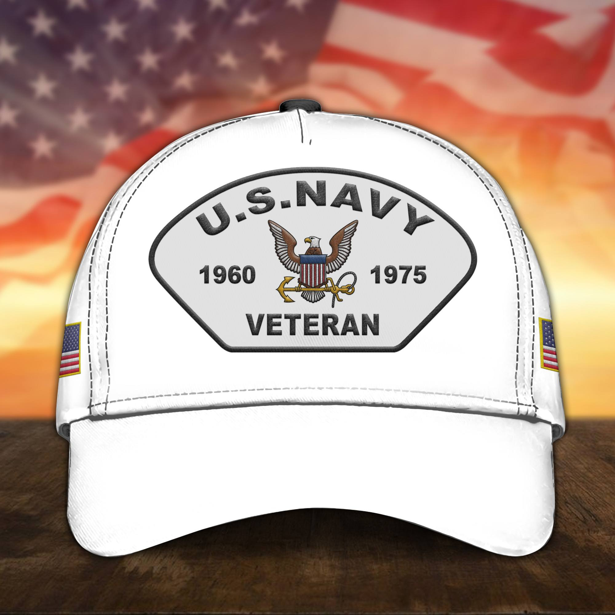 Premium US Navy Veteran Embroidered Cap, Gifts for Navy Veteran, Gifts for Father’s Day, Veterans Day BPVC110713