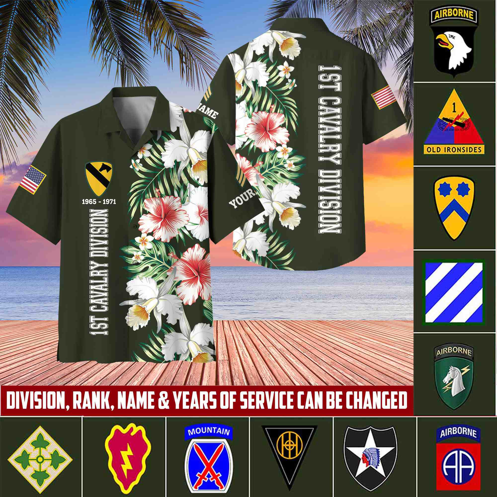 US Army Hawaii Shirt With Pocket, Custom Rank, Name, Unit, Gifts For Army Veteran VPVC401301