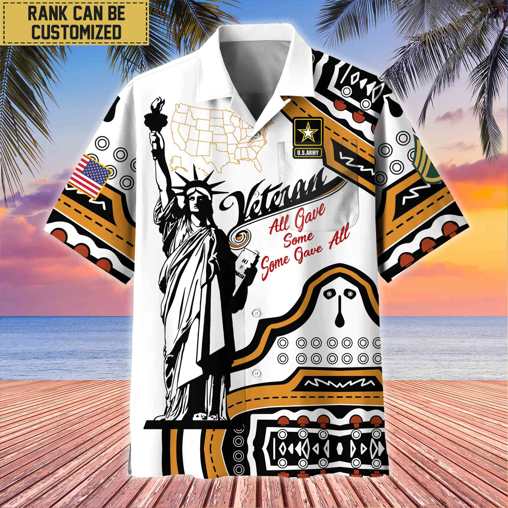 Premium Custom US Army Hawaii Shirt With Pocket, Gifts For Veterans Day, Father’s Day, Gifts for Army Veteran VPVC400901
