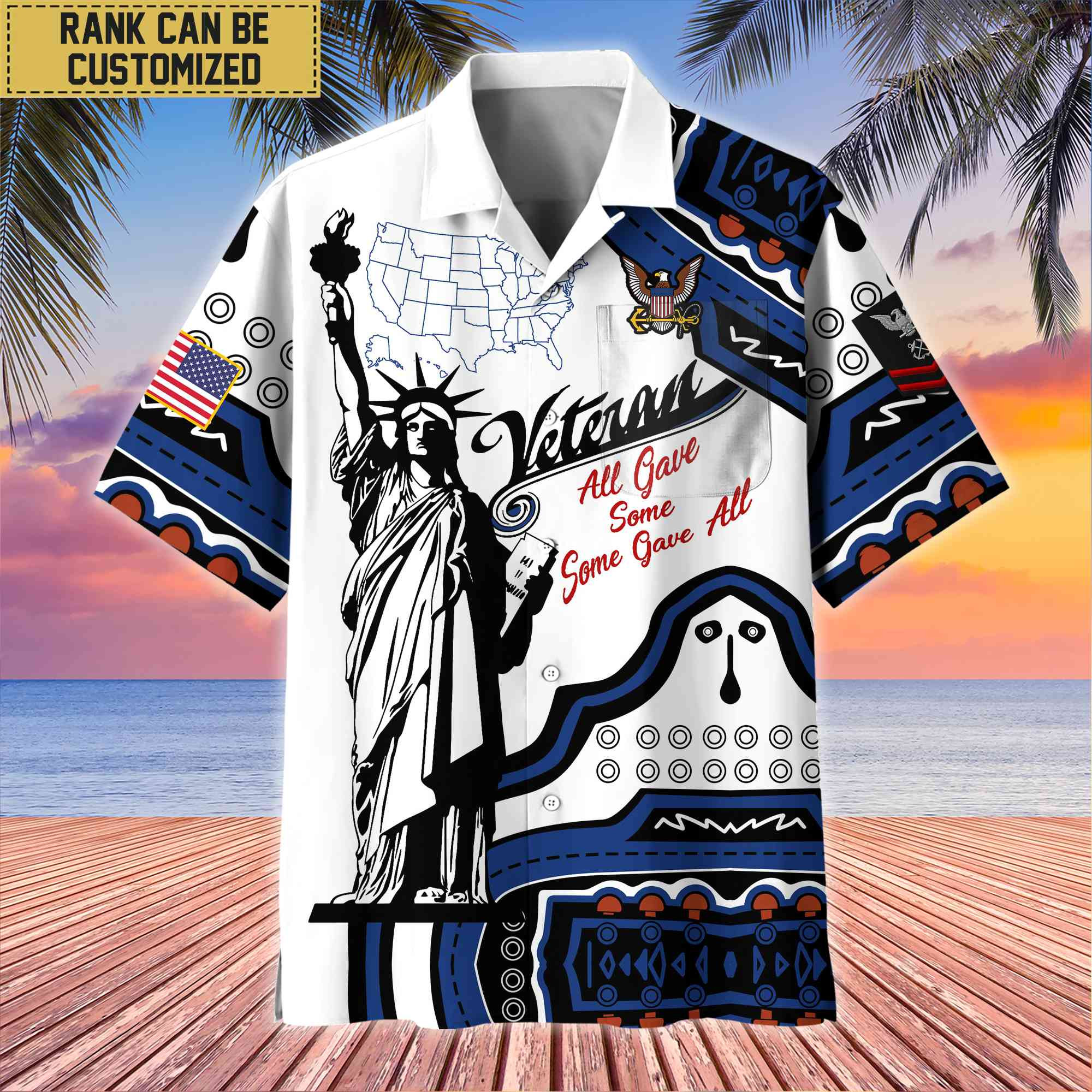 Premium Custom US Navy Hawaii Shirt With Pocket, Gifts For Veterans Day, Father’s Day, Gifts for Navy Veteran VPVC400902
