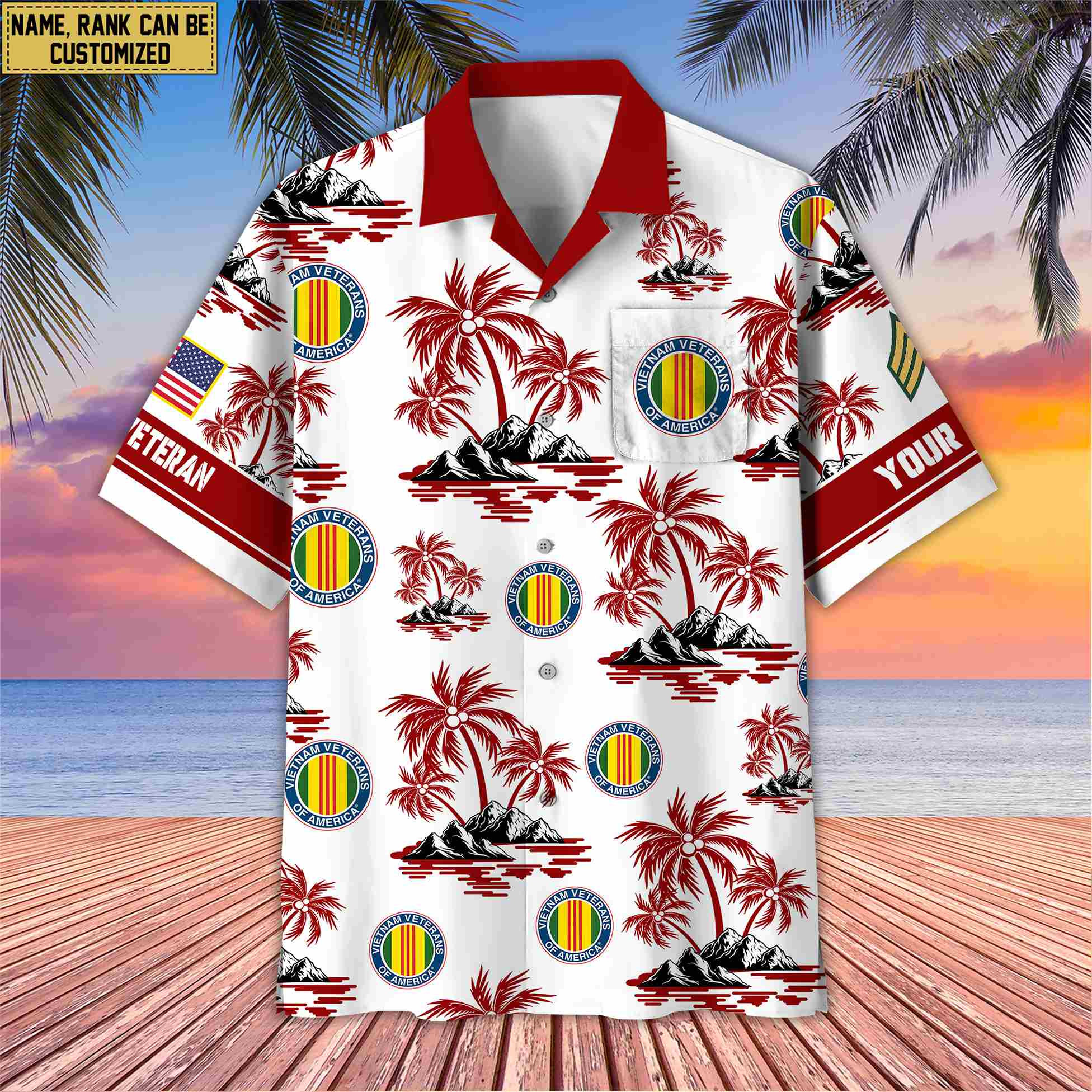 Premium Custom Vietnam Veteran Hawaiian Shirt With Pocket, Gifts For Veterans Day, Father’s Day, Gifts for Vietnam Veteran VPVC401906